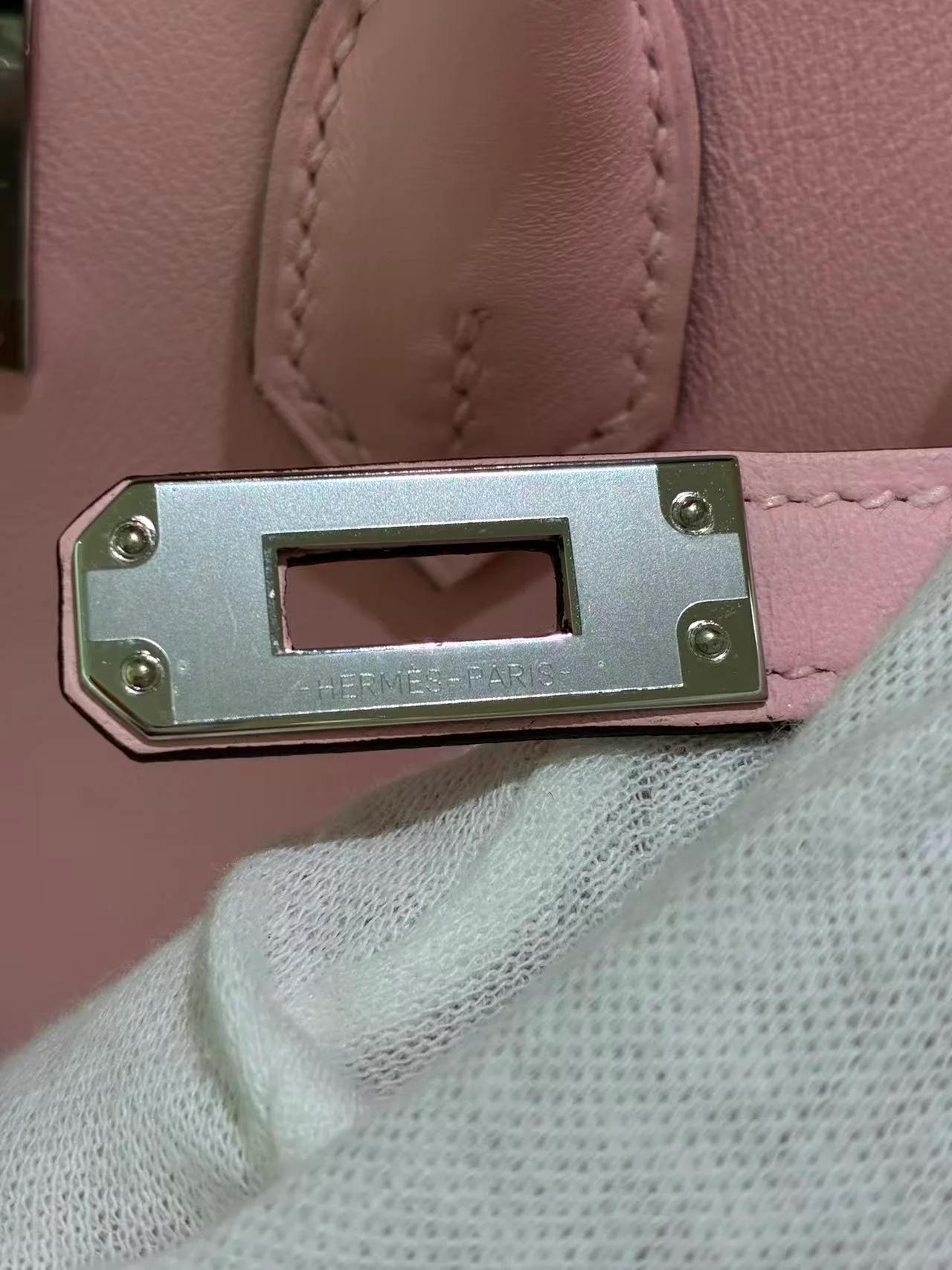 Excellent ( Rank SA ) HERMÈS Birkin 25 Rose Sakura (3Q) Swift Palladium hardware W (2024) - 25