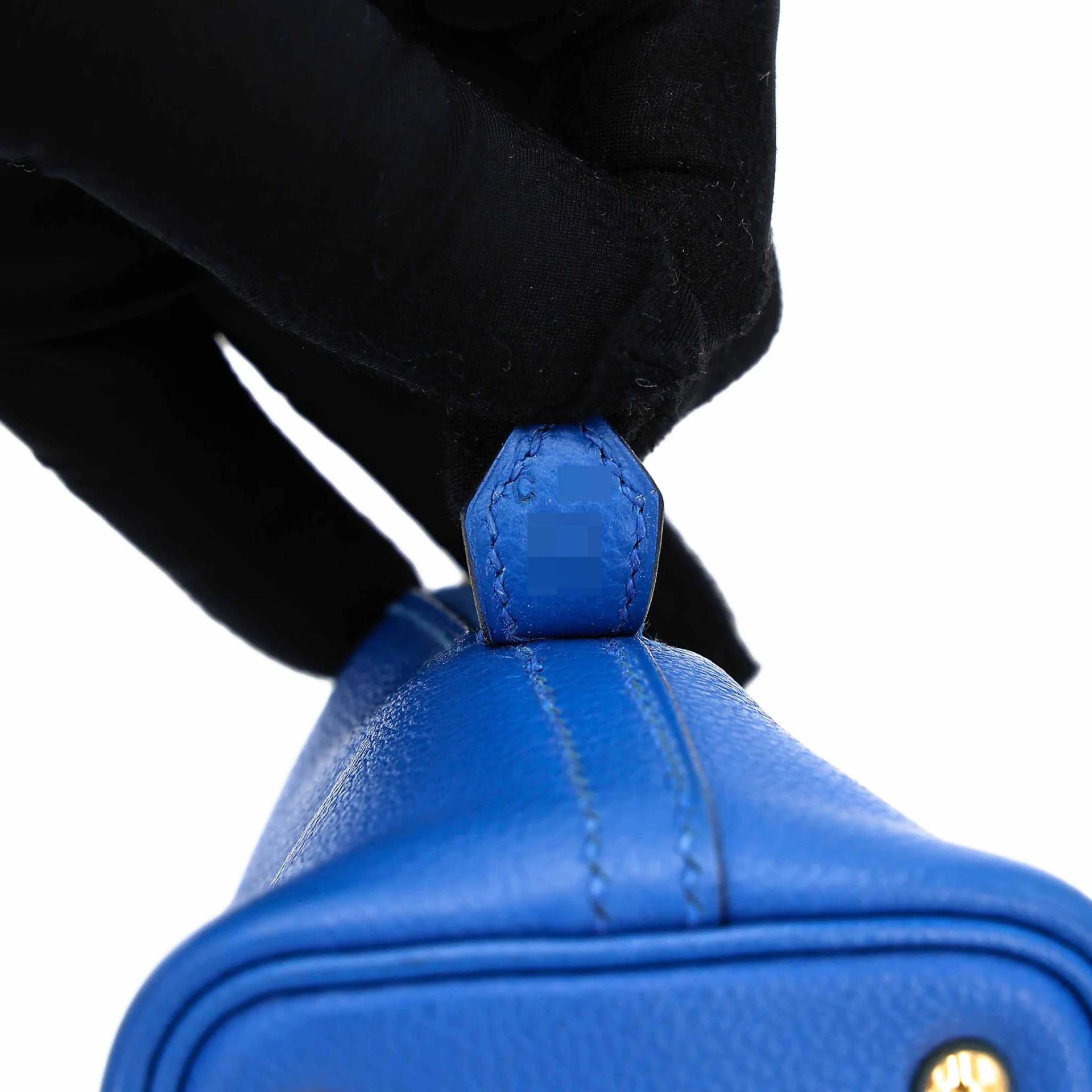 A美品 HERMÈS 愛馬仕 Mini Bolide 1923 I7 琉璃藍 Bleu Zellige Evercolor皮 金扣 C刻 2018年 - 18
