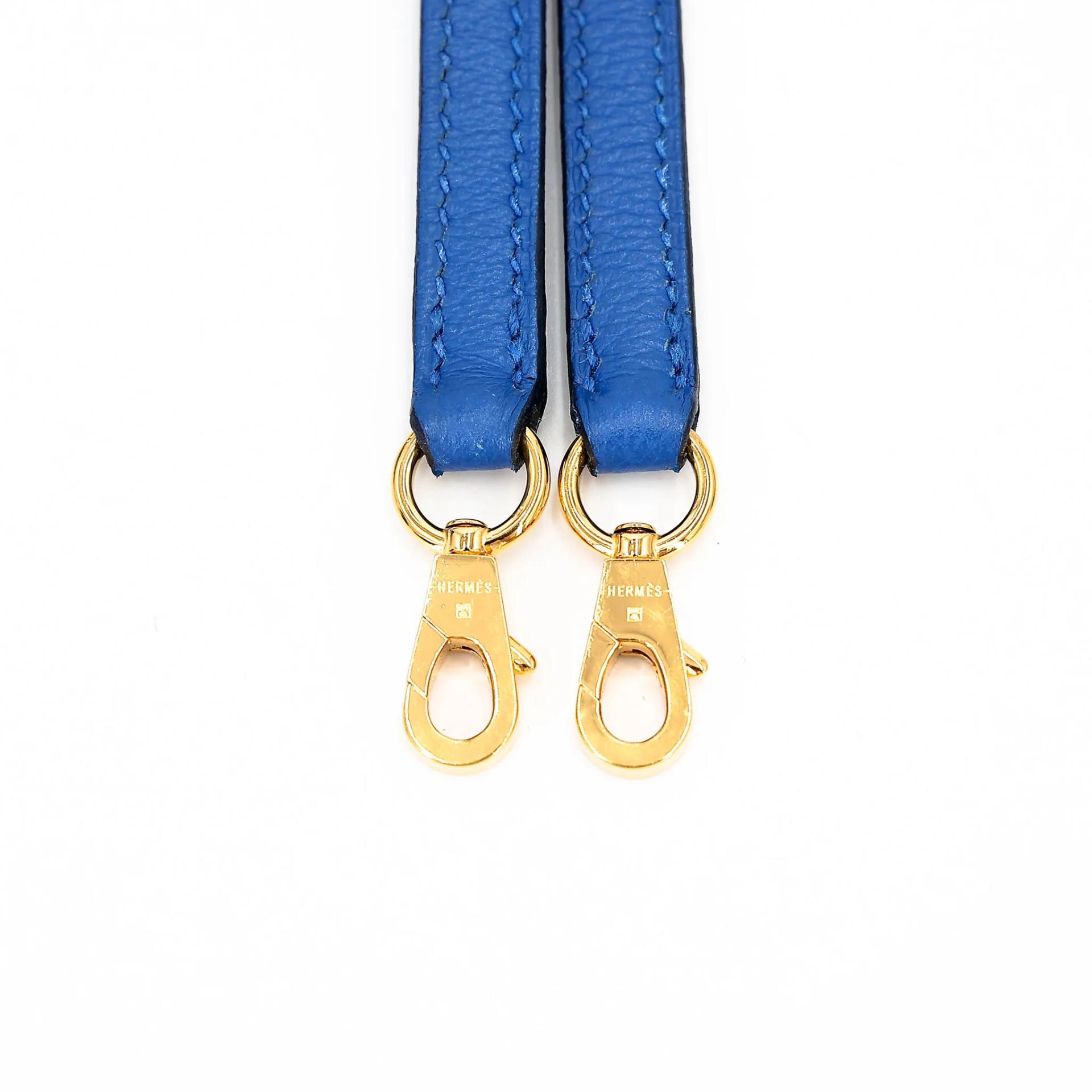 A美品 HERMÈS 愛馬仕 Mini Bolide 1923 I7 琉璃藍 Bleu Zellige Evercolor皮 金扣 C刻 2018年 - 22