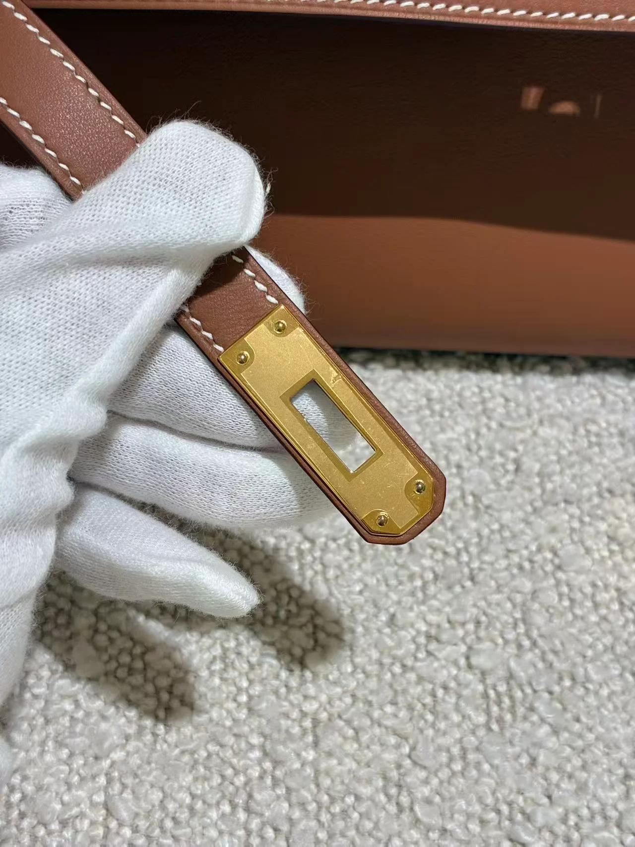 Brand New ( Rank N ) HERMÈS Kelly Cut Gold (37) Swift Gold hardware K (2025) - 13