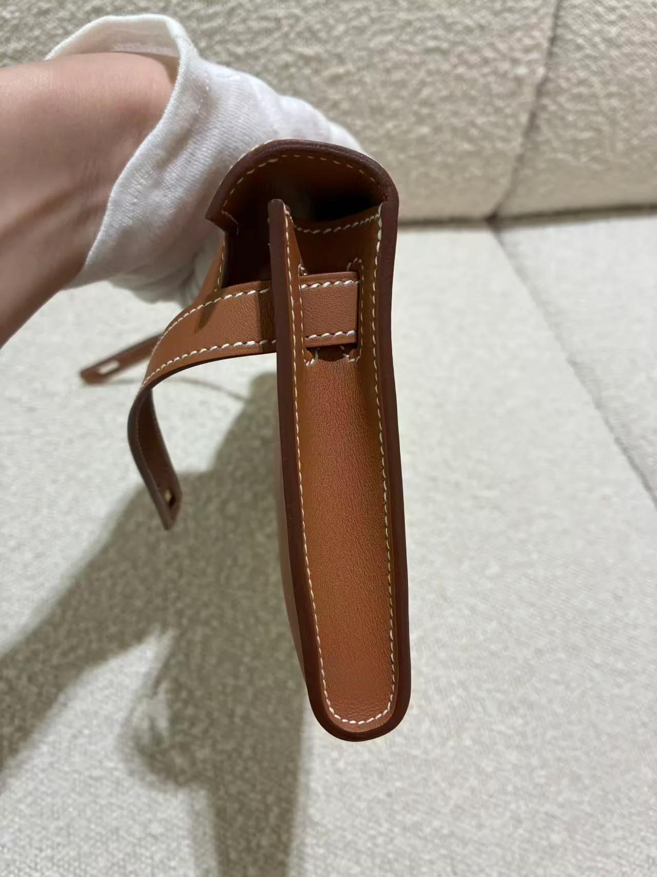 Brand New ( Rank N ) HERMÈS Kelly Cut Gold (37) Swift Gold hardware K (2025) - 9