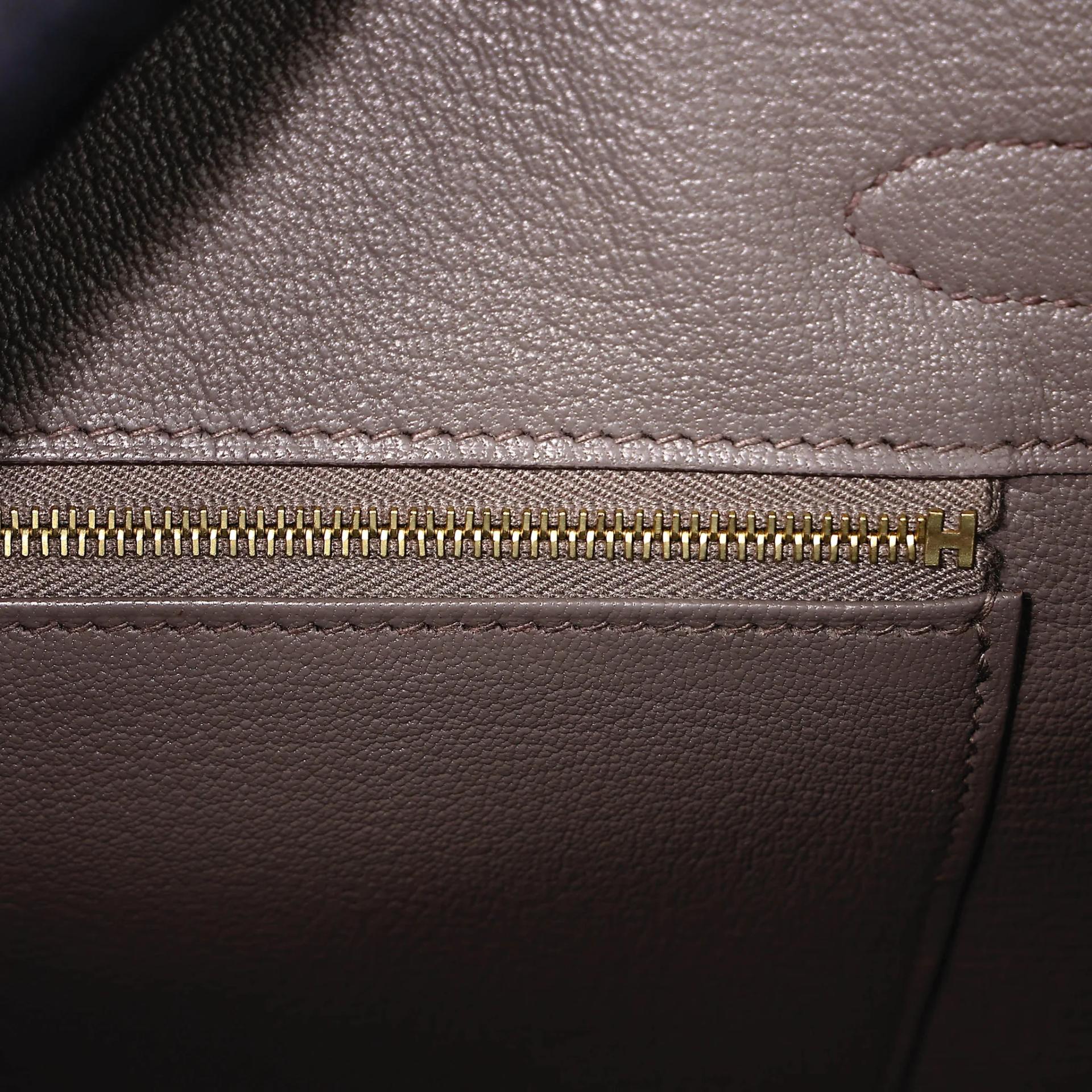 Very Good ( Rank A) HERMÈS Birkin 30 Sellier Etain (8F) Epsom Gold hardware Z (2021) - 18