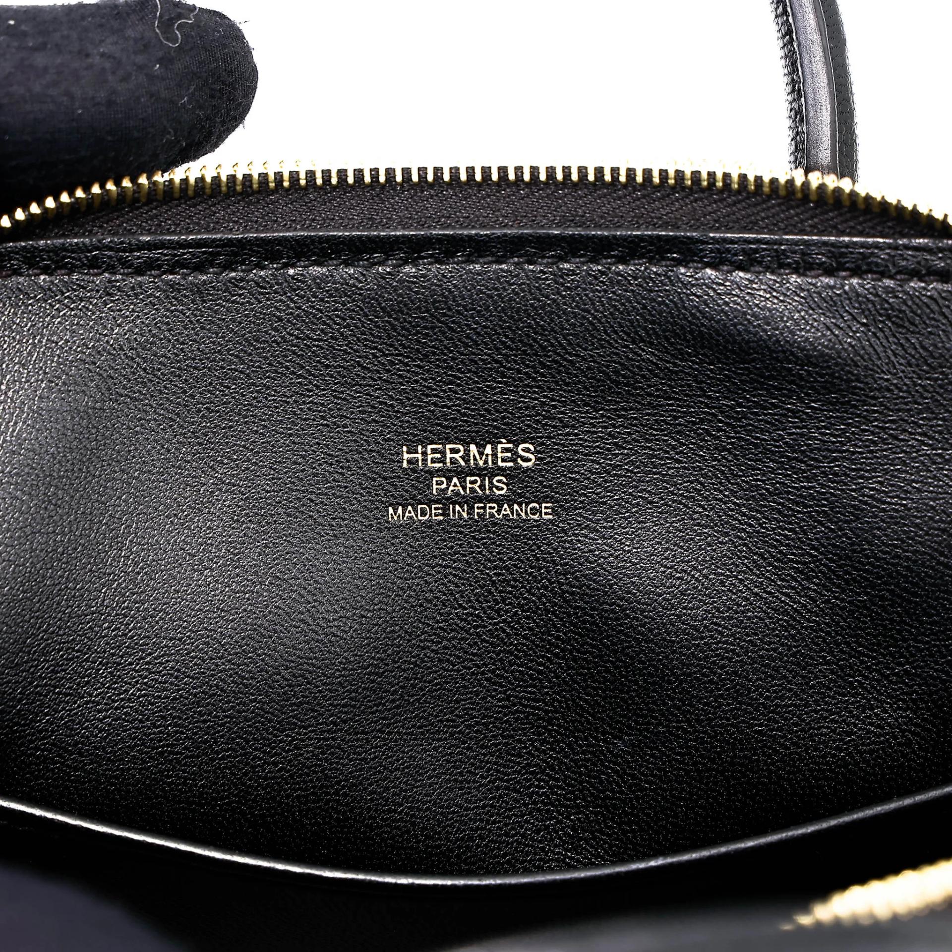 Excellent ( Rank SA ) HERMÈS Mini Bolide 1923 Noir (89) Chevre Gold hardware U (2022) - 11