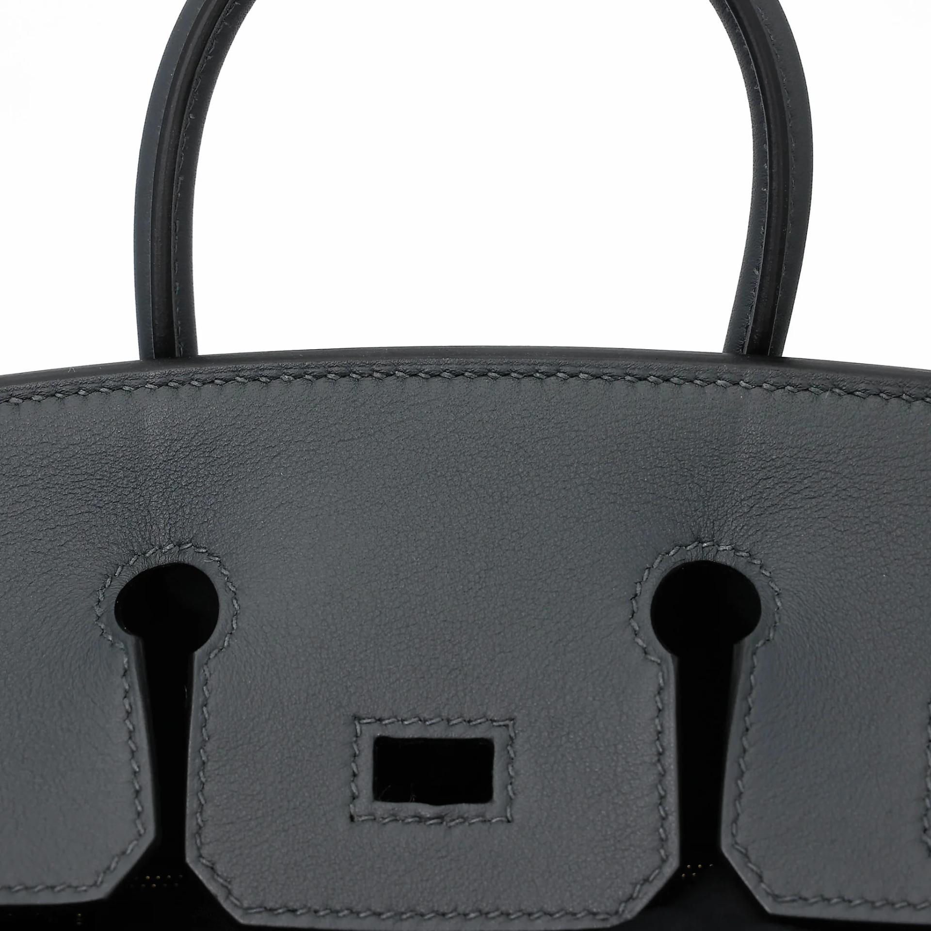 Unused ( Rank NS ) HERMÈS Birkin 25 Gris misty (H0) Toile H canvas Swift Permabrass hardware W (2024) - 12