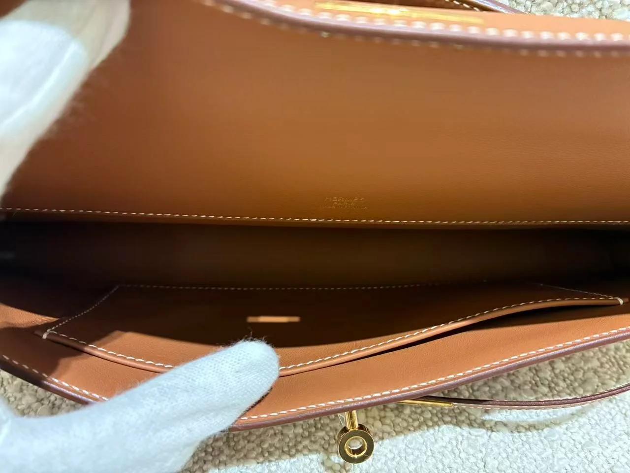 Brand New ( Rank N ) HERMÈS Kelly Cut Gold (37) Swift Gold hardware K (2025) - 20