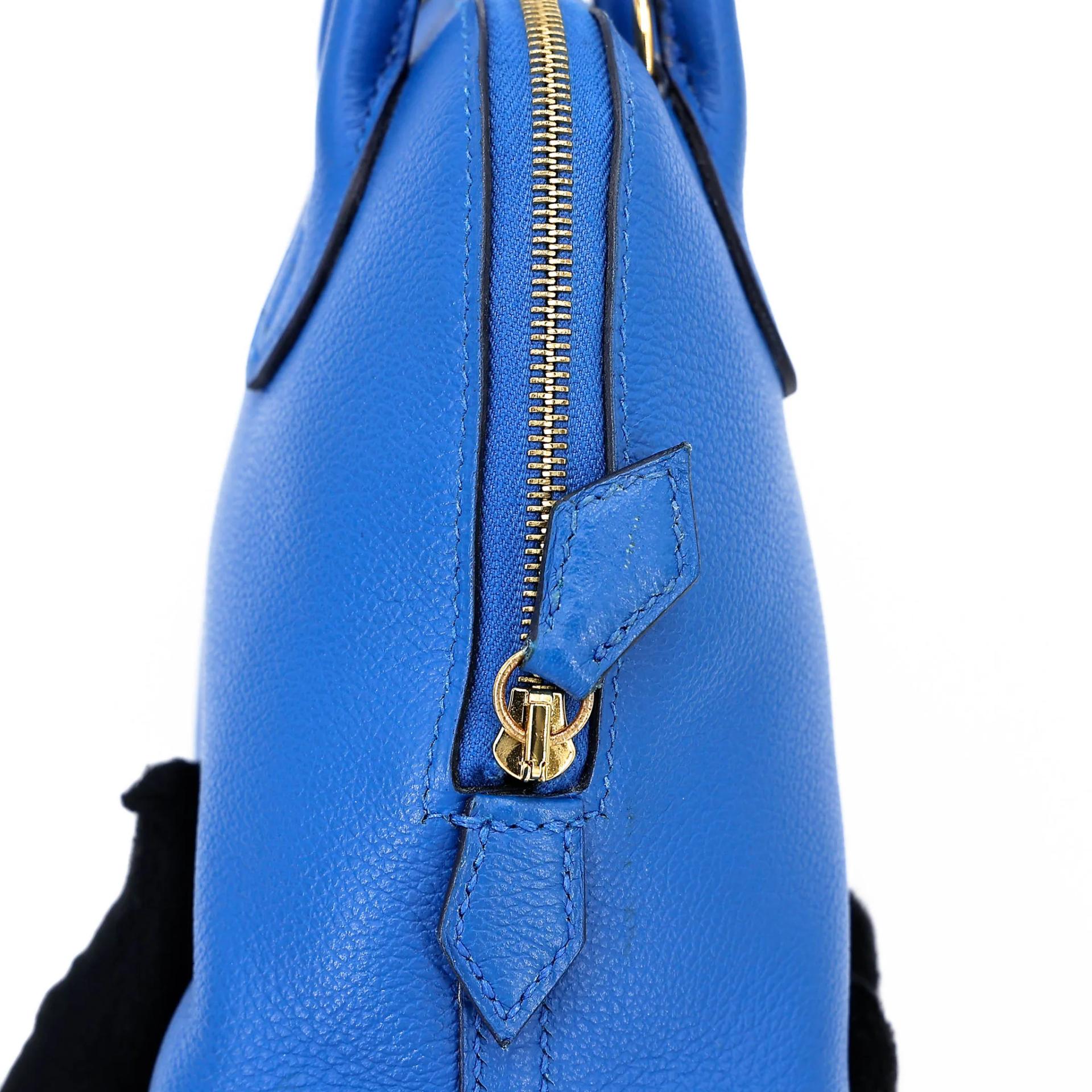 A美品 HERMÈS 愛馬仕 Mini Bolide 1923 I7 琉璃藍 Bleu Zellige Evercolor皮 金扣 C刻 2018年 - 8