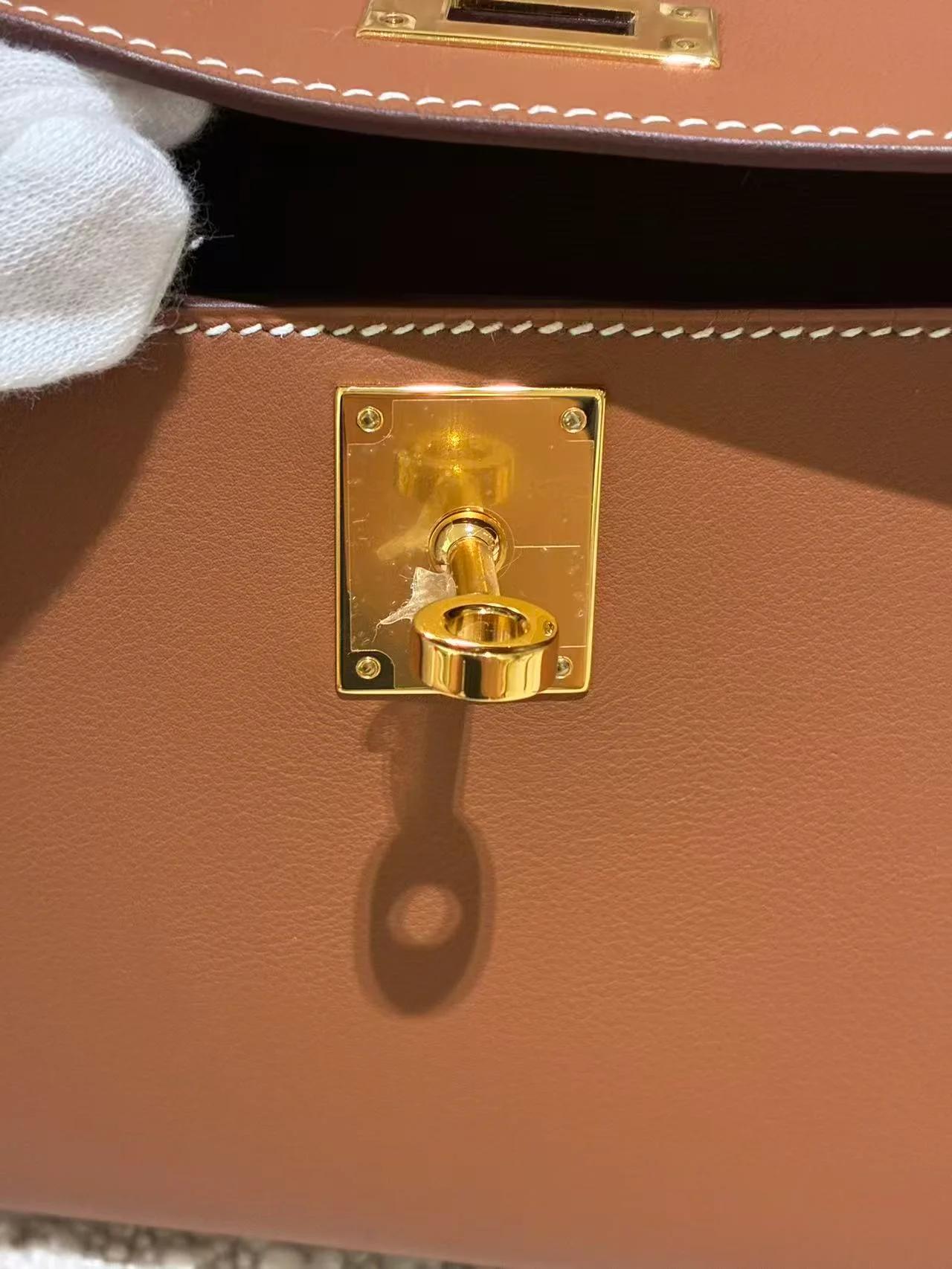 Brand New ( Rank N ) HERMÈS Kelly Cut Gold (37) Swift Gold hardware K (2025) - 18