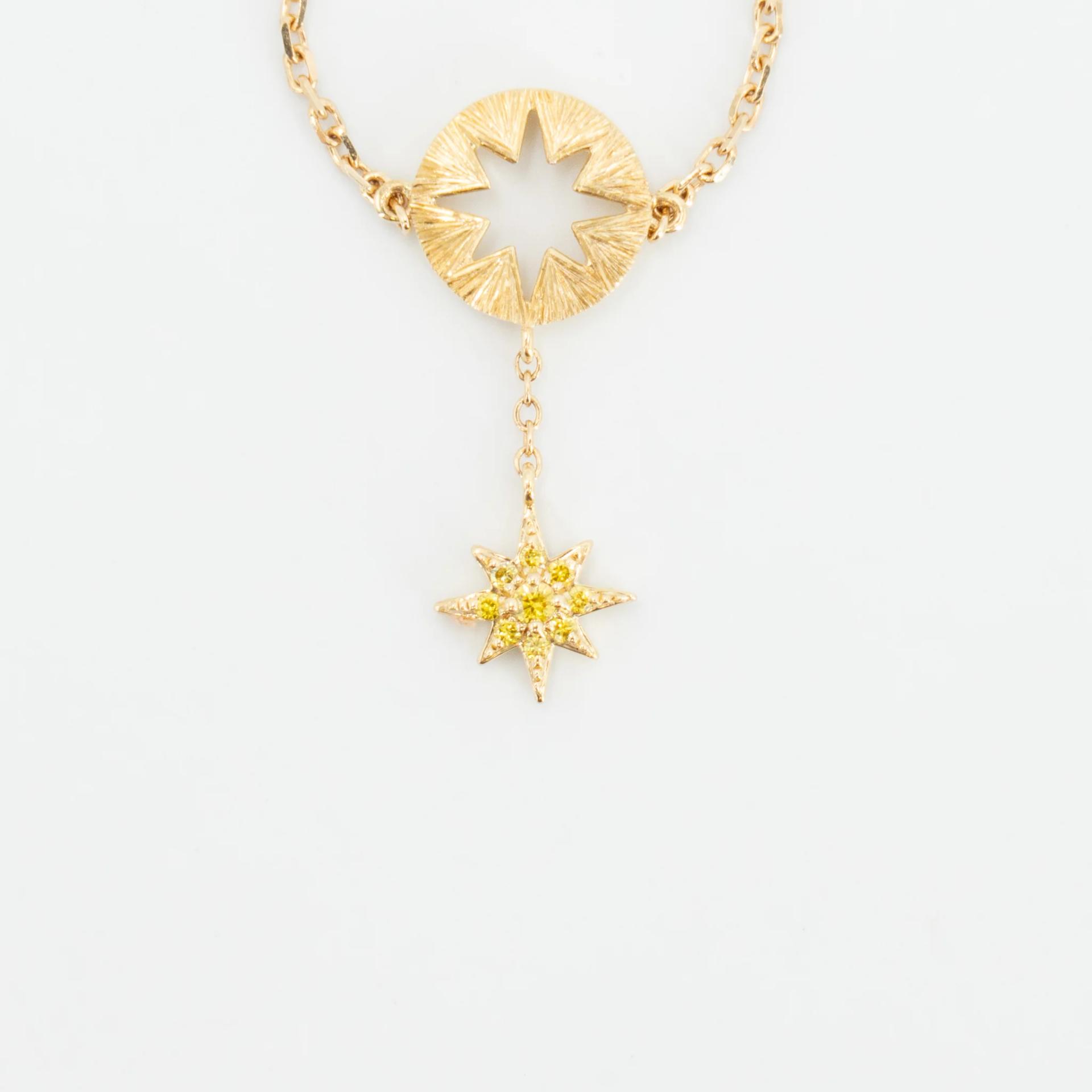 全新 Mira The MIRA 星愿系列軟戒 黄色 18K黄金 钻石 - 3