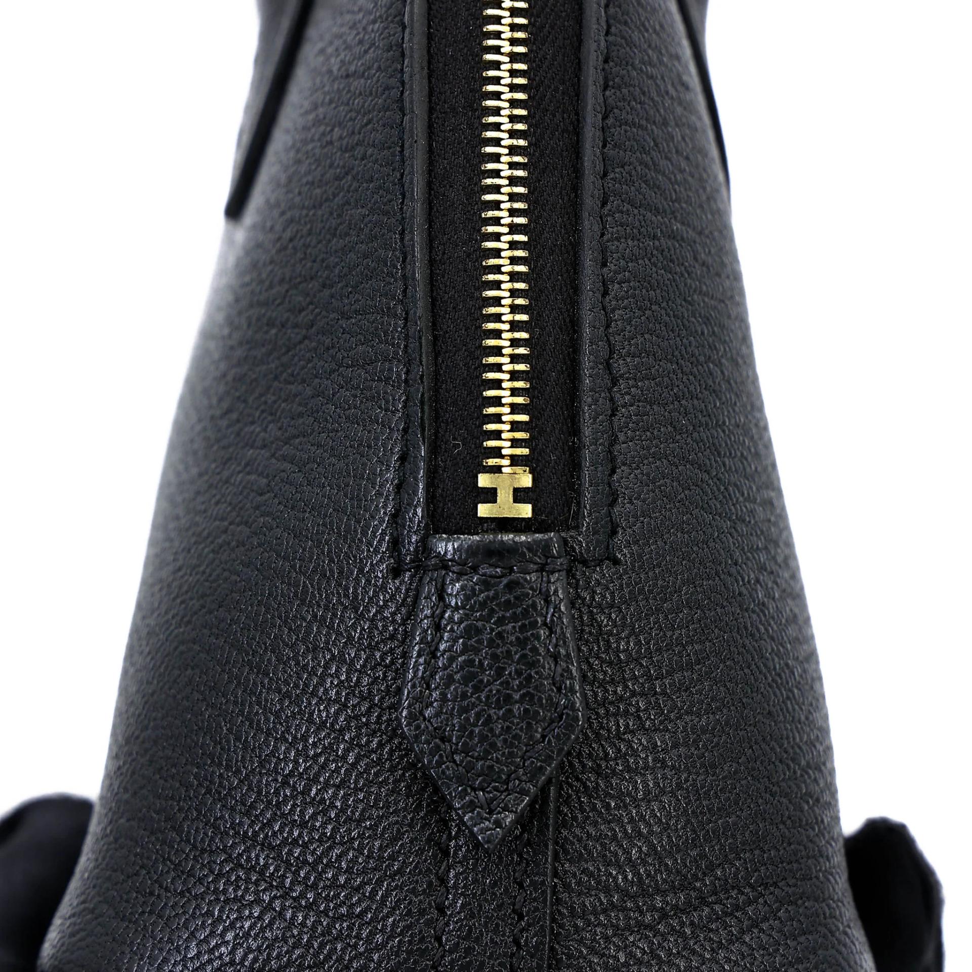 Excellent ( Rank SA ) HERMÈS Mini Bolide 1923 Noir (89) Chevre Gold hardware U (2022) - 10