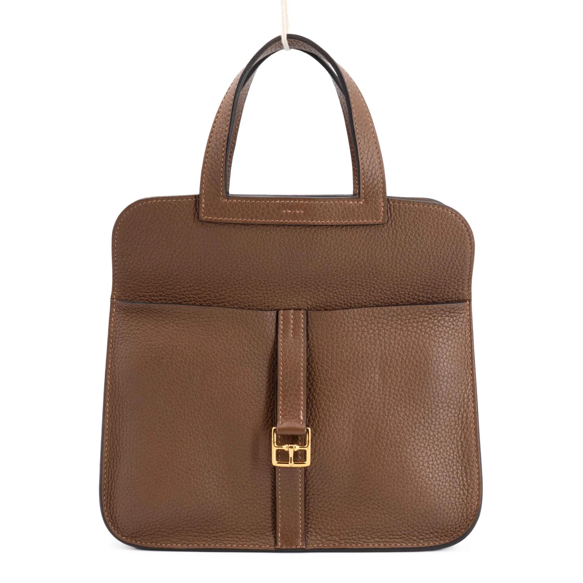 Very Good ( Rank A) HERMÈS Halzan 25 Alezan (3G) Clemence Swift Gold hardware Z (2021) - 3