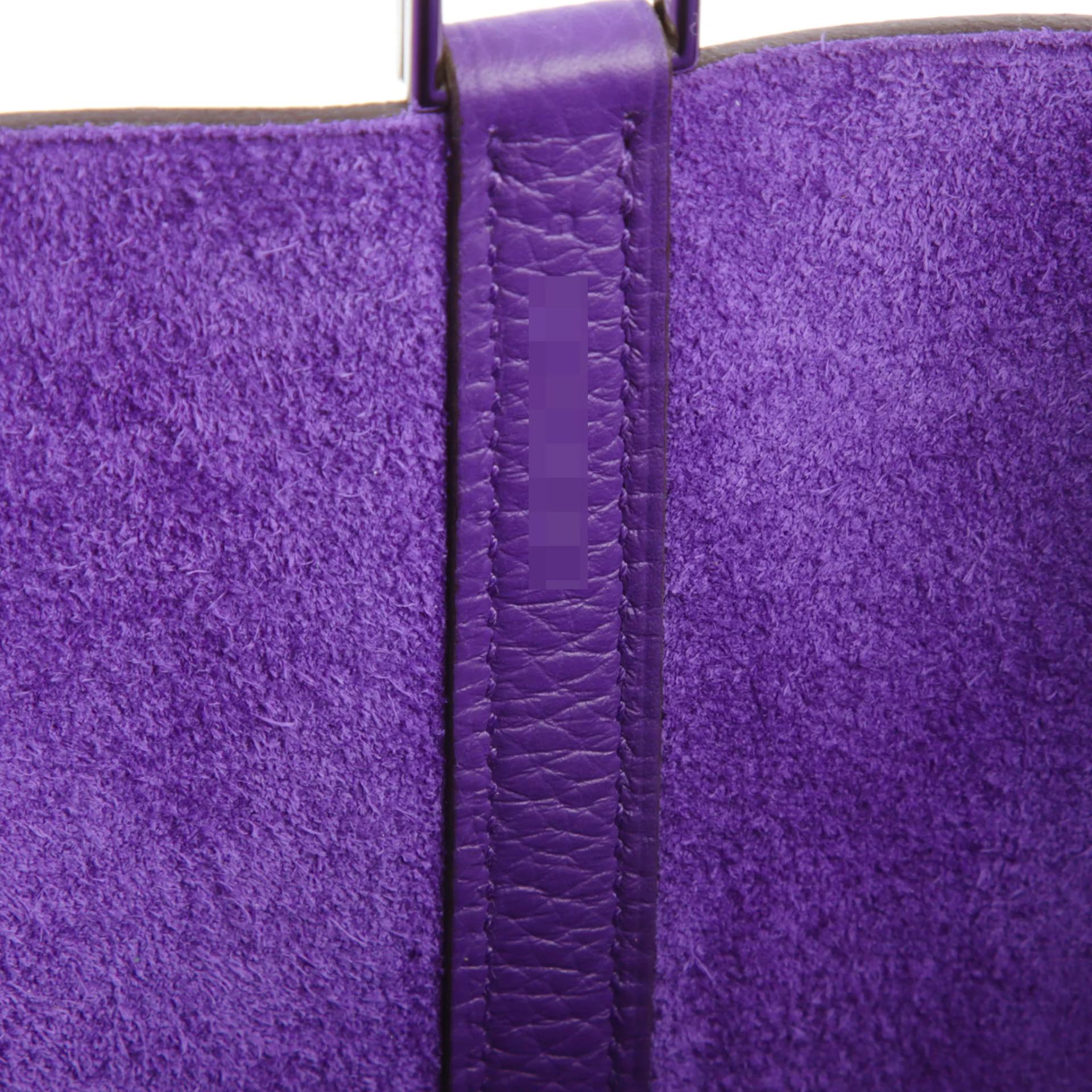全新 HERMÈS 愛馬仕 Picotin 菜籃子 PM 18 X3 絳紫色 Purple Clemence小牛皮 銀扣 G刻 2026年 - 11