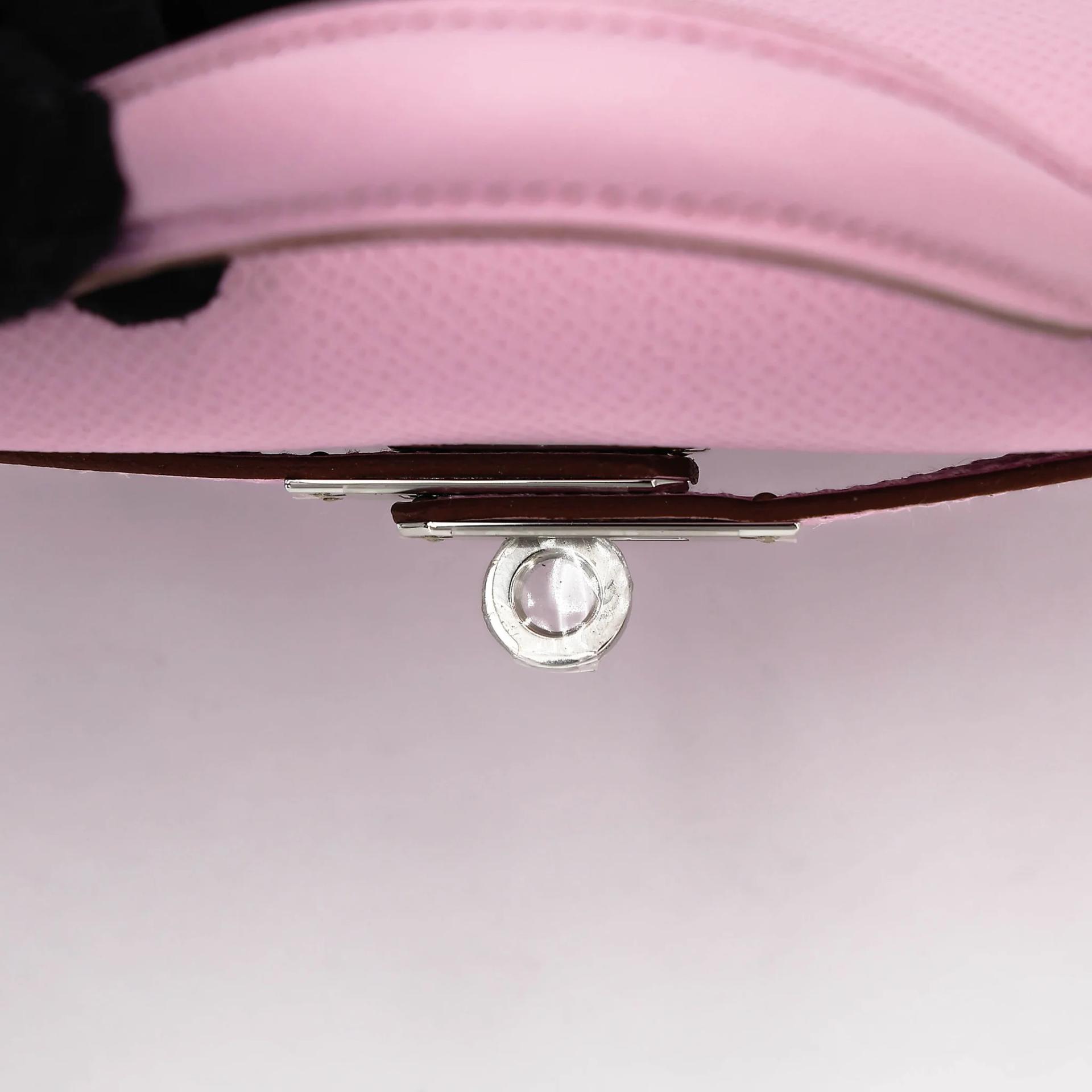 Brand New ( Rank N ) HERMÈS Mini Kelly II Mauve Sylvestre (X9) Epsom Palladium hardware G (2026) - 9