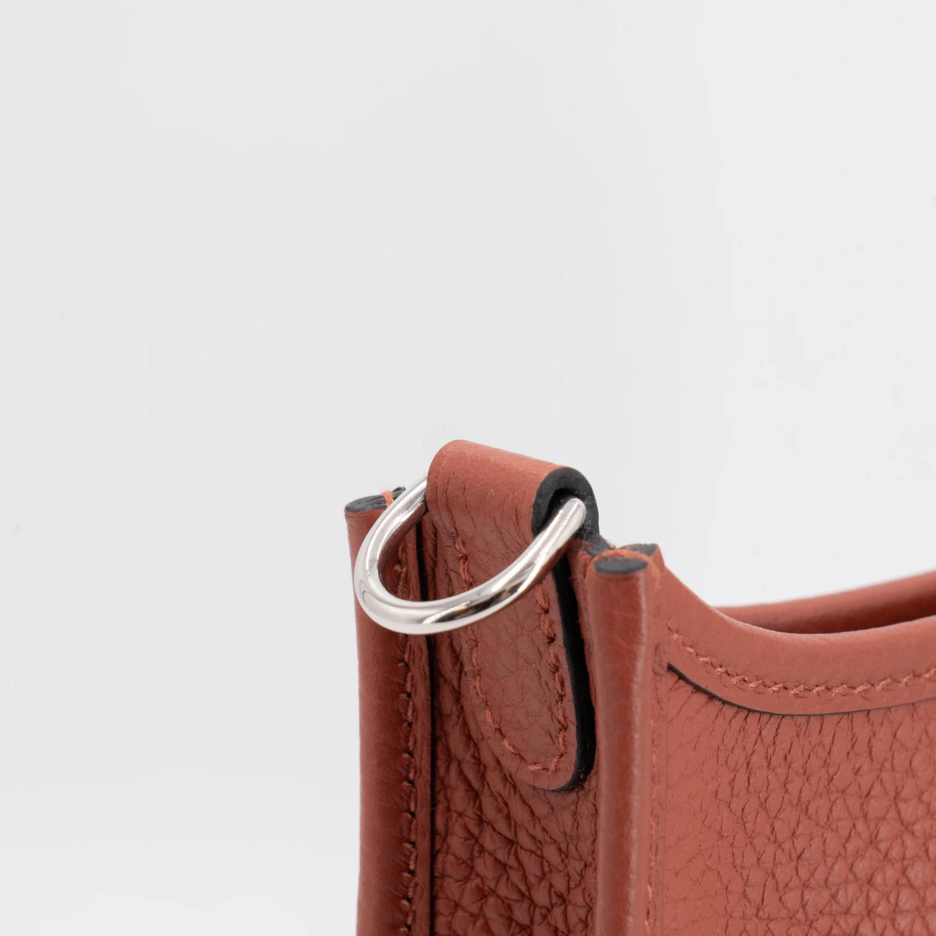 Unused ( Rank NS ) HERMÈS Mini Evelyne 16 Amazone 112cm Cuivre (6C) Clemence Palladium hardware U (2022) - 14