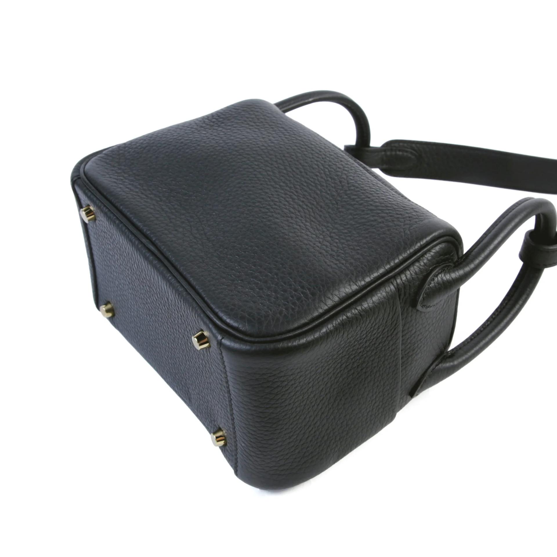 全新 HERMÈS 愛馬仕 Mini Lindy 二代 89 黑色 Noir (Black) Clemence小牛皮 金扣 K刻 2025年 - 6