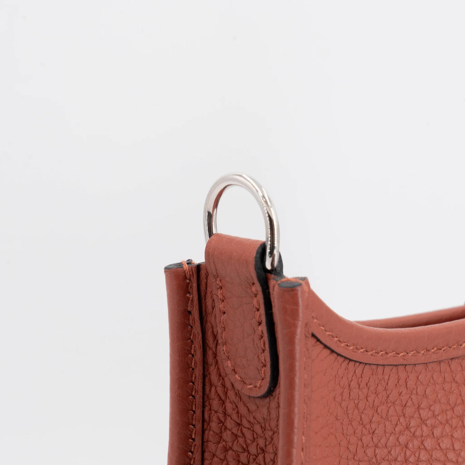 Unused ( Rank NS ) HERMÈS Mini Evelyne 16 Amazone 112cm Cuivre (6C) Clemence Palladium hardware U (2022) - 15