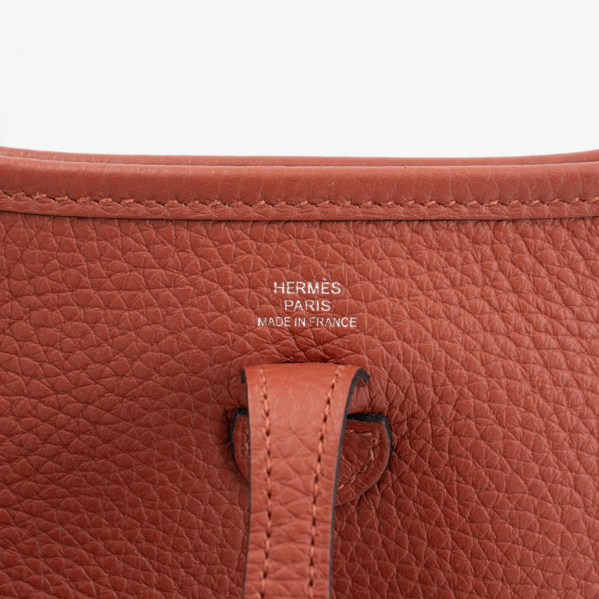 Unused ( Rank NS ) HERMÈS Mini Evelyne 16 Amazone 112cm Cuivre (6C) Clemence Palladium hardware U (2022) - 18