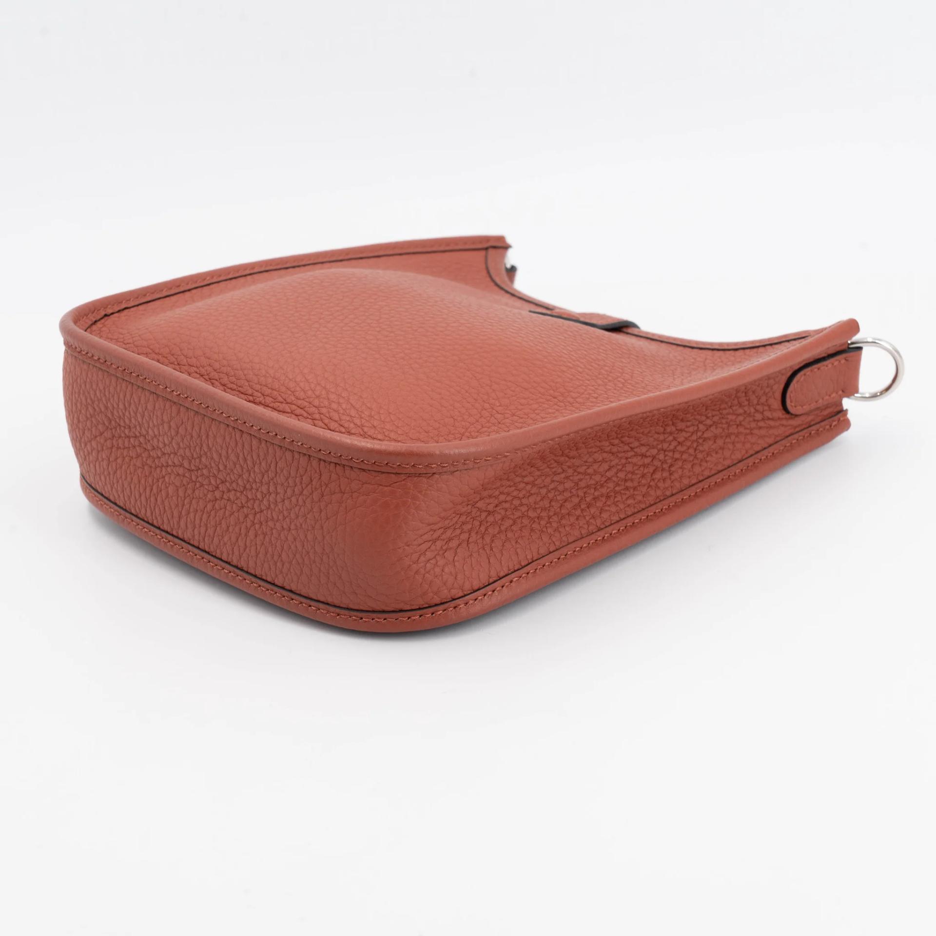 Unused ( Rank NS ) HERMÈS Mini Evelyne 16 Amazone 112cm Cuivre (6C) Clemence Palladium hardware U (2022) - 6