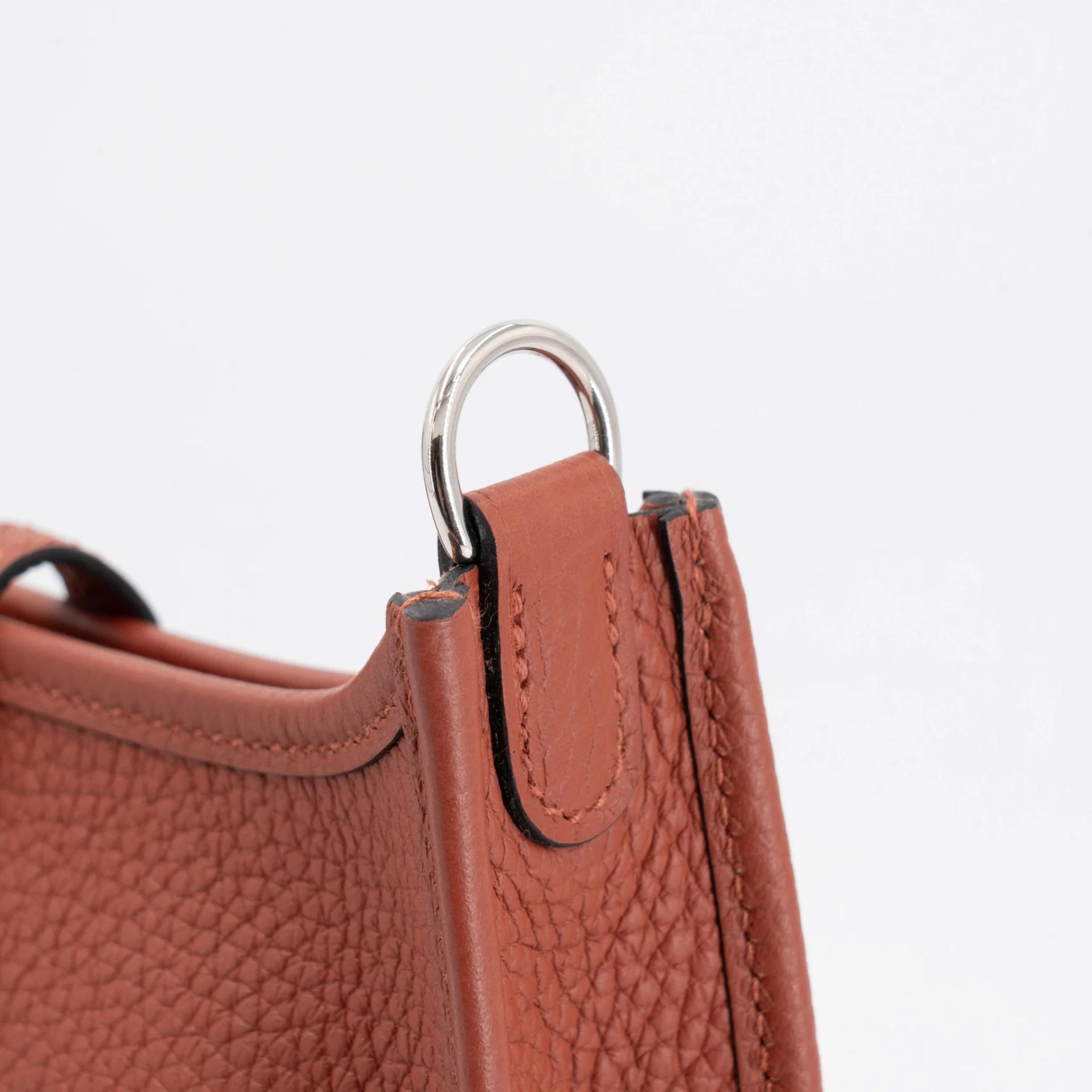 Unused ( Rank NS ) HERMÈS Mini Evelyne 16 Amazone 112cm Cuivre (6C) Clemence Palladium hardware U (2022) - 12