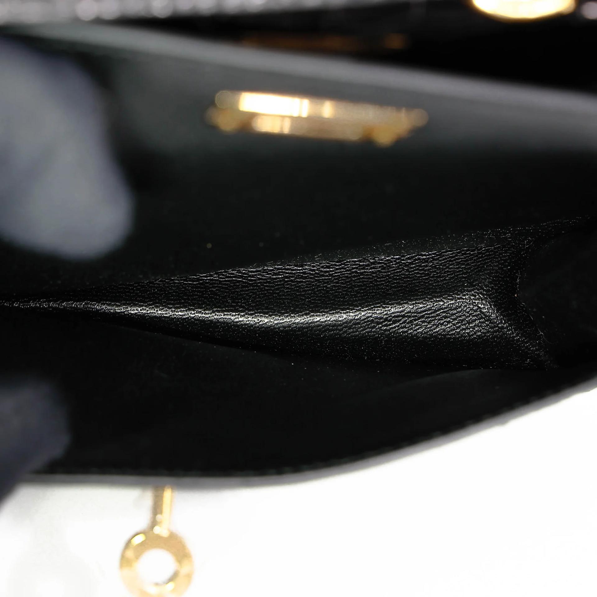 Brand New ( Rank N ) HERMÈS Limited Edition Kelly 20 en Desordre Noir (89) Shiny Alligator Gold hardware G (2026) - 16
