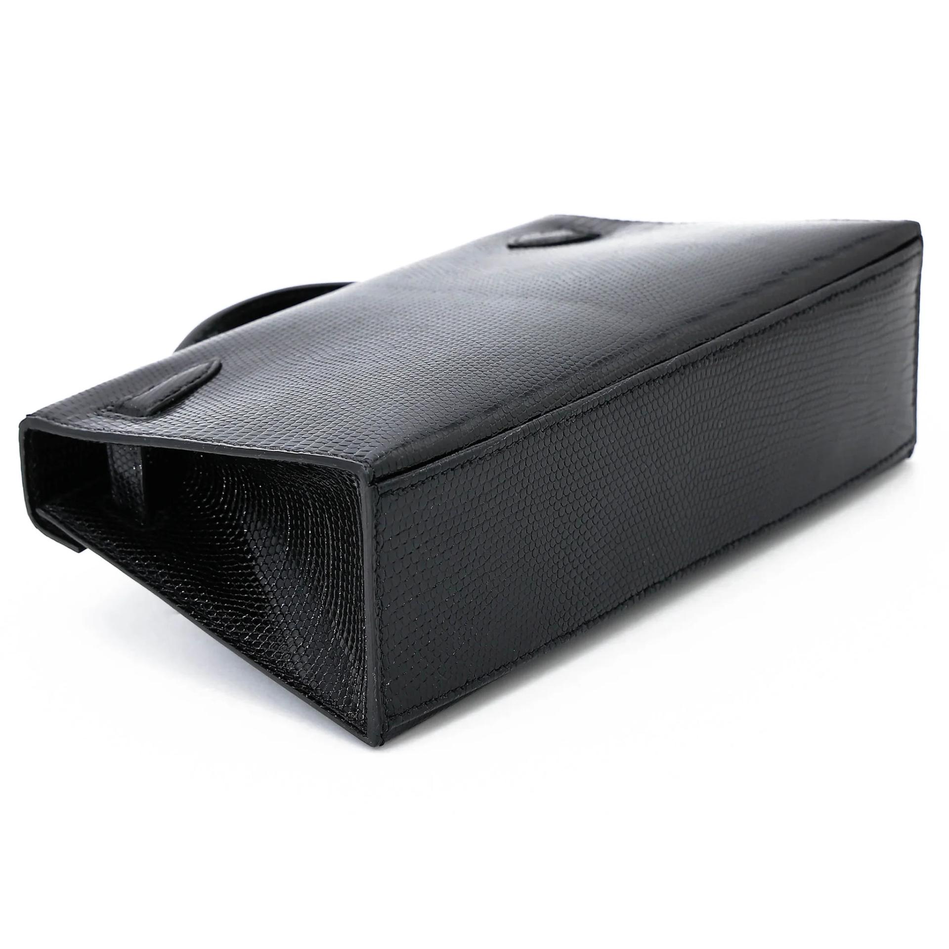 Brand New ( Rank N ) HERMÈS Kelly Pochette Noir (89) Shiny Lizard Palladium hardware K (2025) - 7