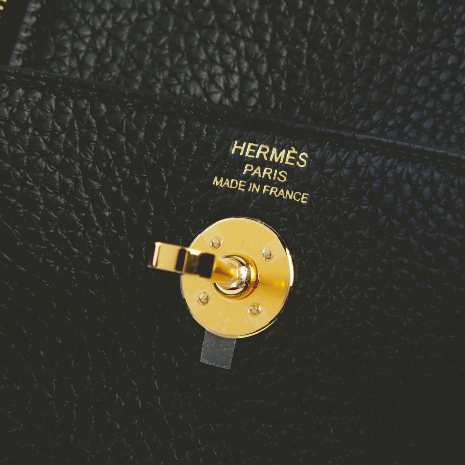 全新 HERMÈS 愛馬仕 Mini Lindy 二代 89 黑色 Noir (Black) Clemence小牛皮 金扣 K刻 2025年 - 9