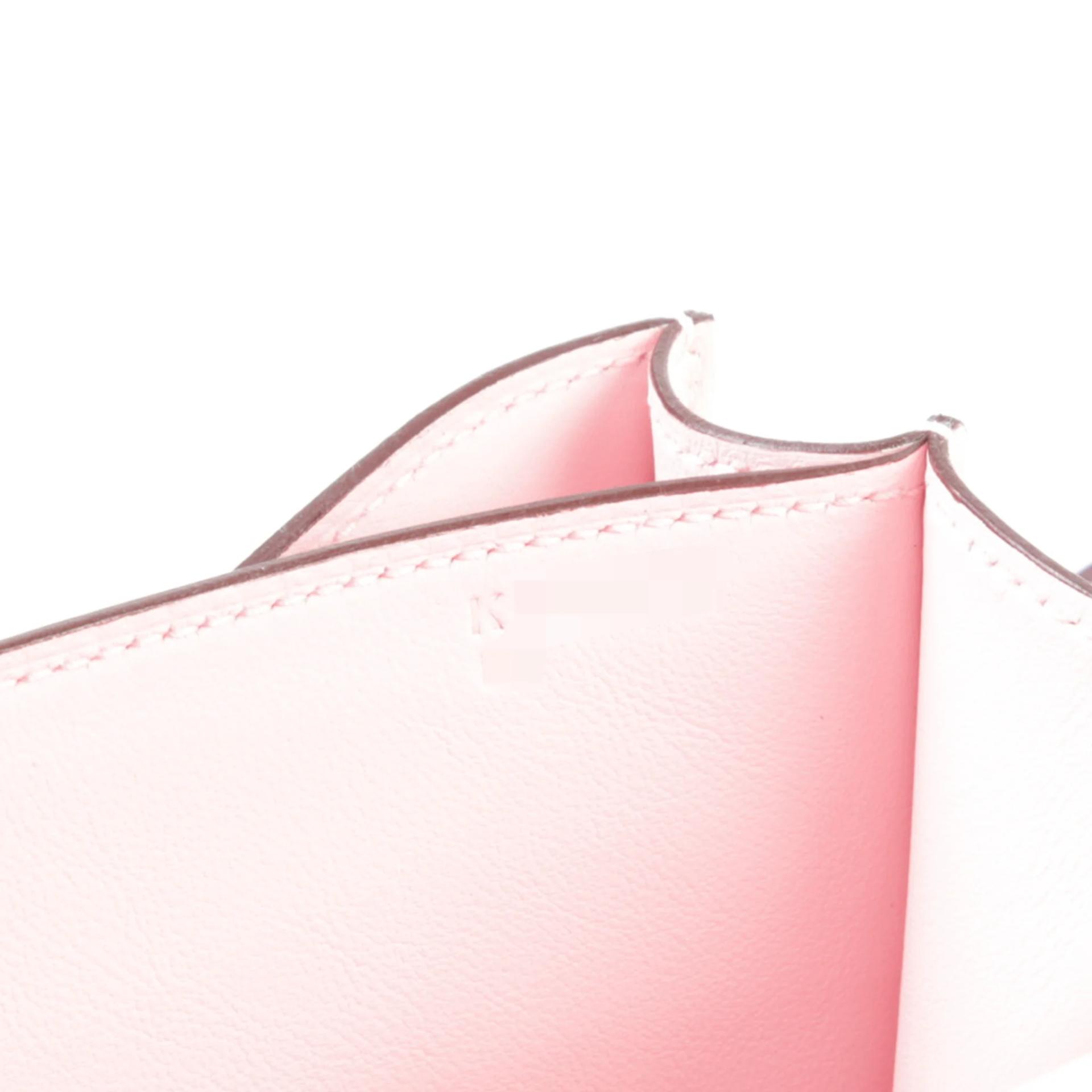 Brand New ( Rank N ) HERMÈS Constance Mini Rose Sakura (3Q) Swift Brushed Palladium K (2025) - 14