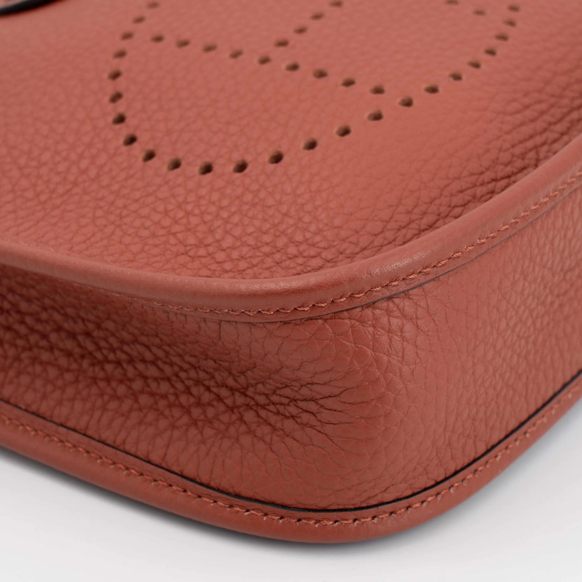 Unused ( Rank NS ) HERMÈS Mini Evelyne 16 Amazone 112cm Cuivre (6C) Clemence Palladium hardware U (2022) - 11