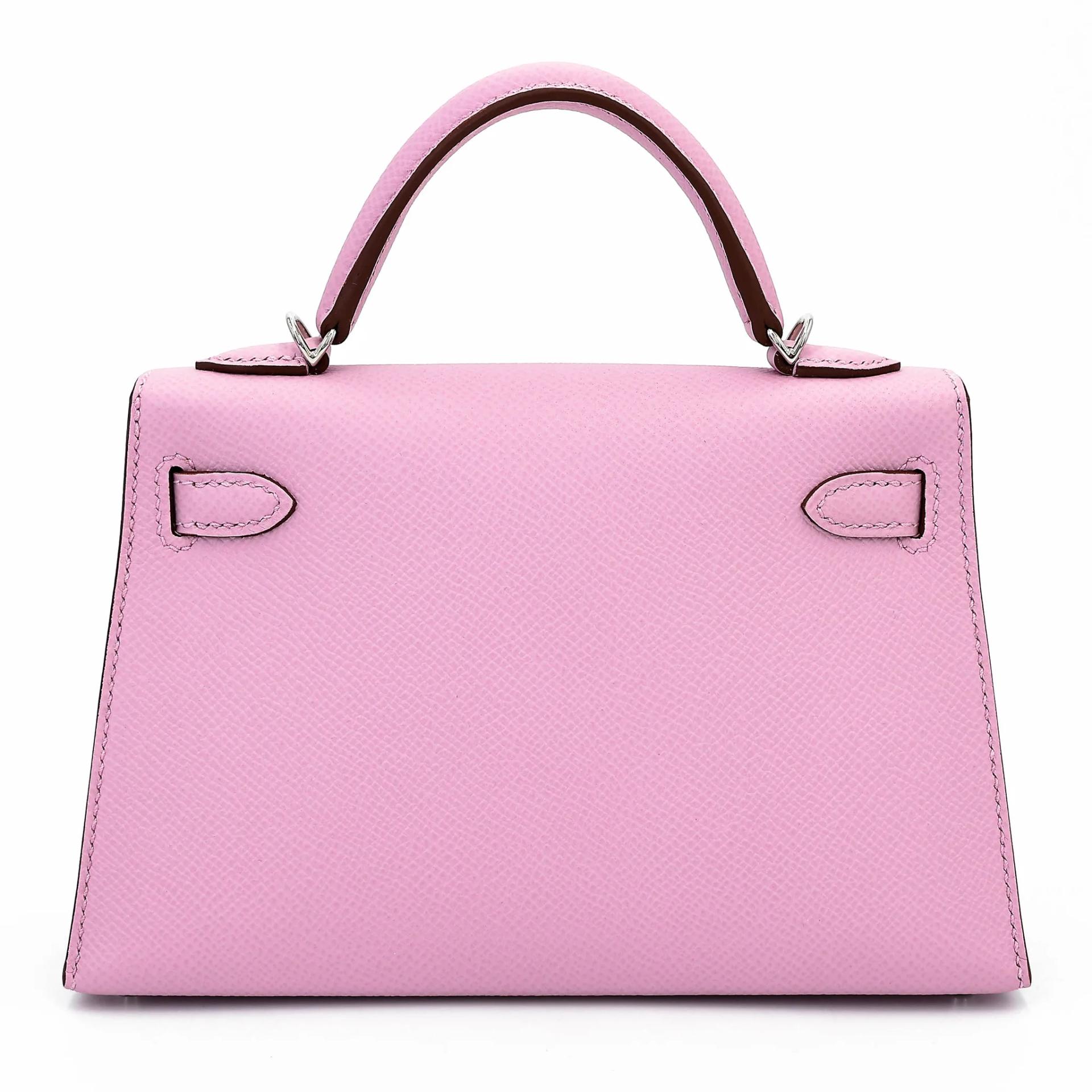 Brand New ( Rank N ) HERMÈS Mini Kelly II Mauve Sylvestre (X9) Epsom Palladium hardware G (2026) - 2