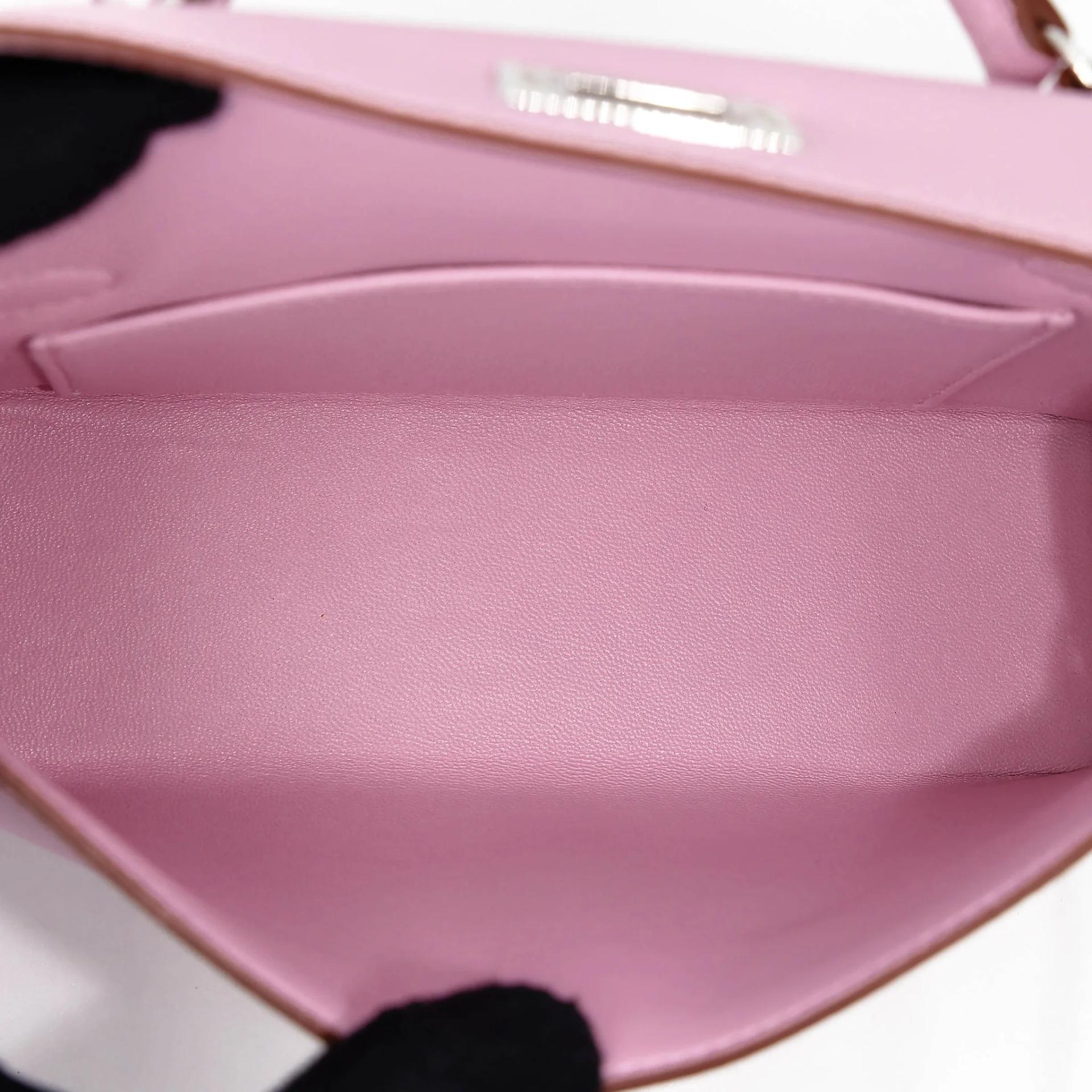 Brand New ( Rank N ) HERMÈS Mini Kelly II Mauve Sylvestre (X9) Epsom Palladium hardware G (2026) - 17