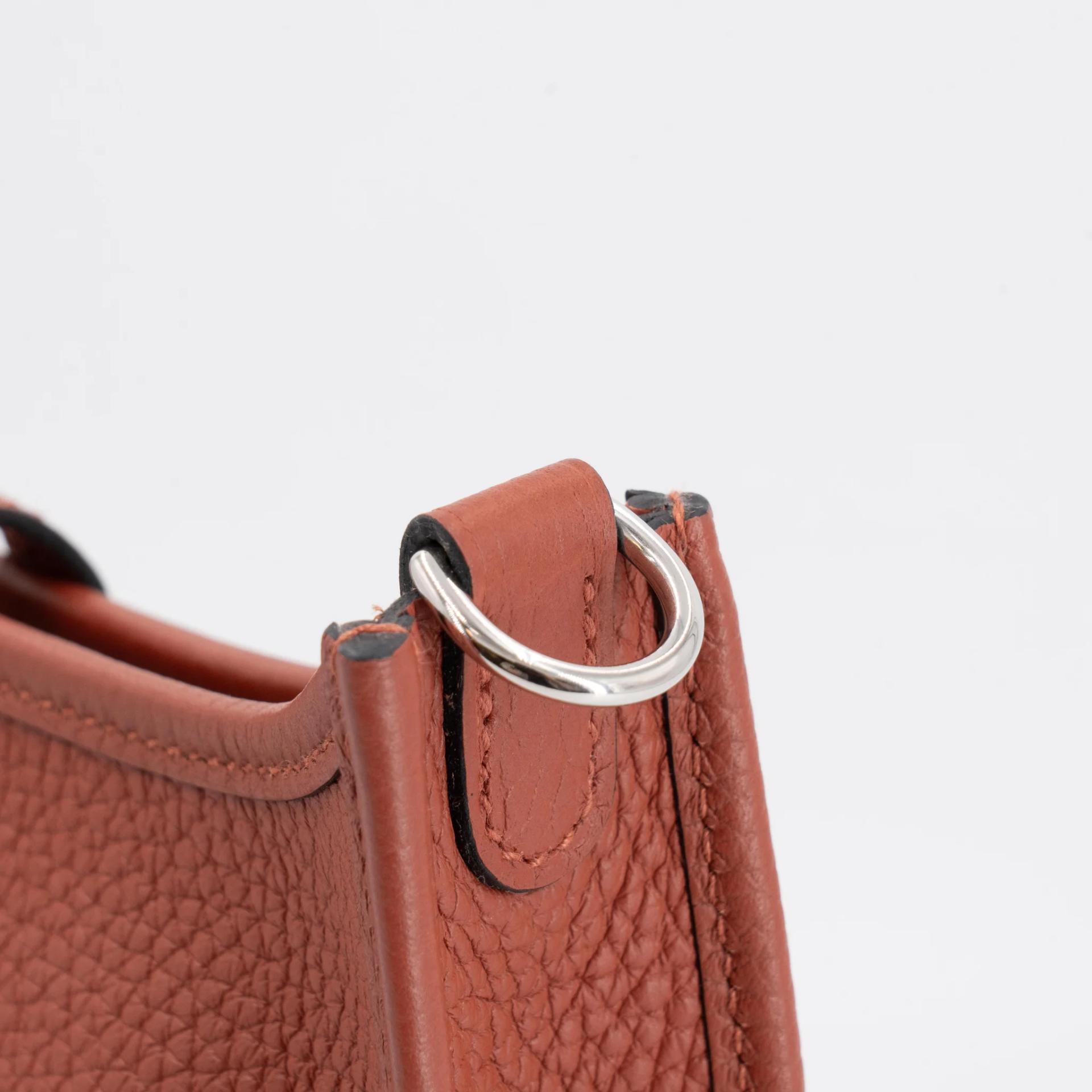 Unused ( Rank NS ) HERMÈS Mini Evelyne 16 Amazone 112cm Cuivre (6C) Clemence Palladium hardware U (2022) - 13