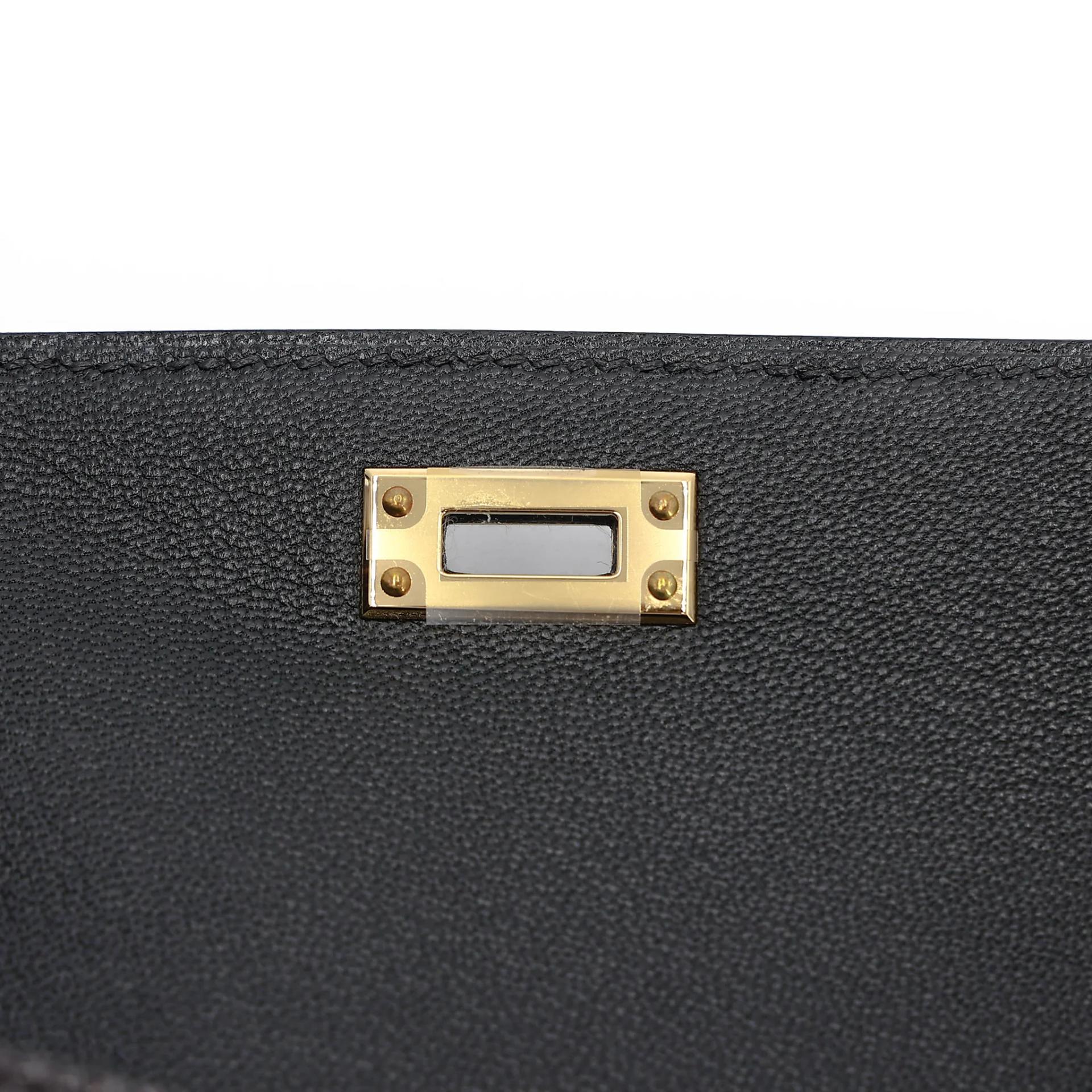 Brand New ( Rank N ) HERMÈS Limited Edition Kelly 20 en Desordre Noir (89) Shiny Alligator Gold hardware G (2026) - 20