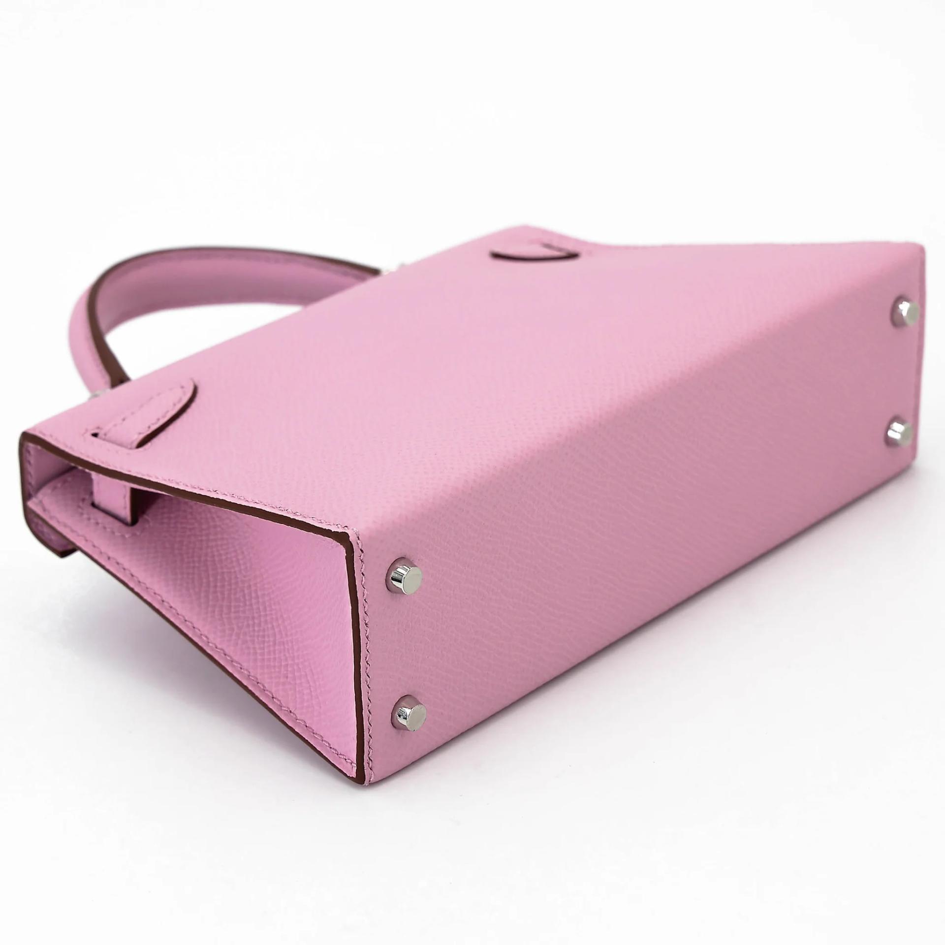 Brand New ( Rank N ) HERMÈS Mini Kelly II Mauve Sylvestre (X9) Epsom Palladium hardware G (2026) - 7