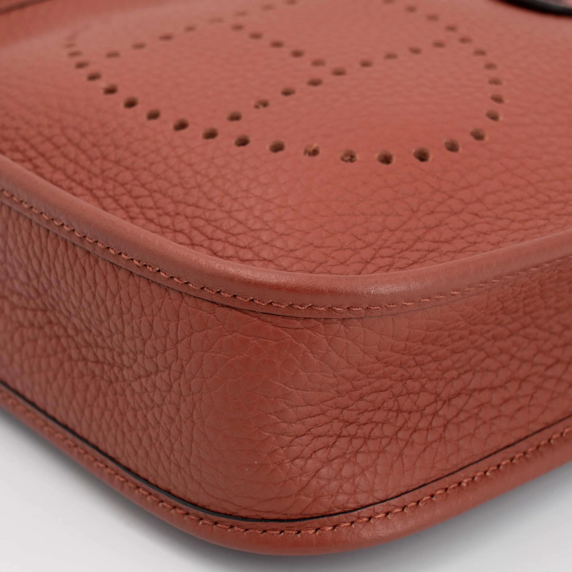 Unused ( Rank NS ) HERMÈS Mini Evelyne 16 Amazone 112cm Cuivre (6C) Clemence Palladium hardware U (2022) - 10