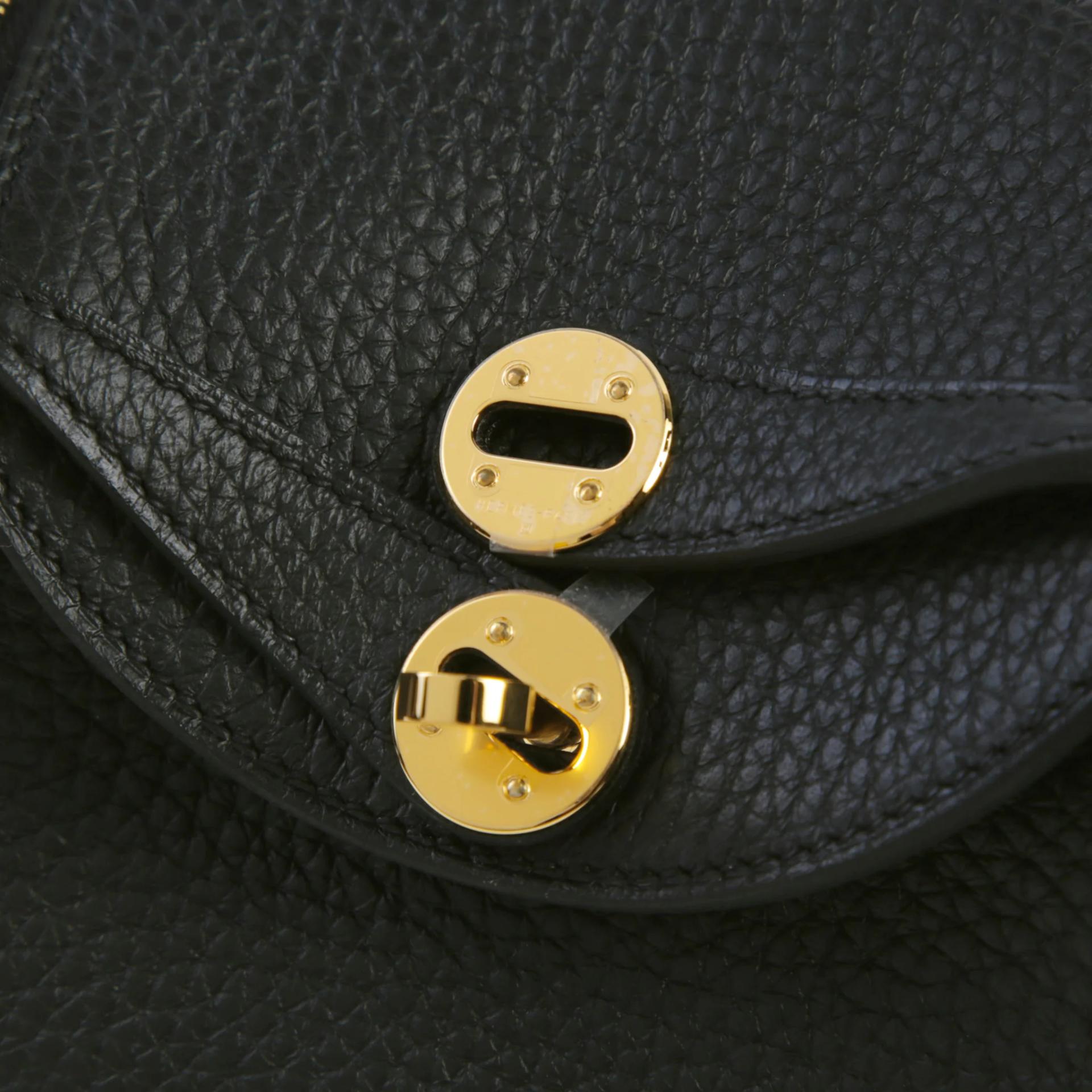 全新 HERMÈS 愛馬仕 Mini Lindy 二代 89 黑色 Noir (Black) Clemence小牛皮 金扣 K刻 2025年 - 8