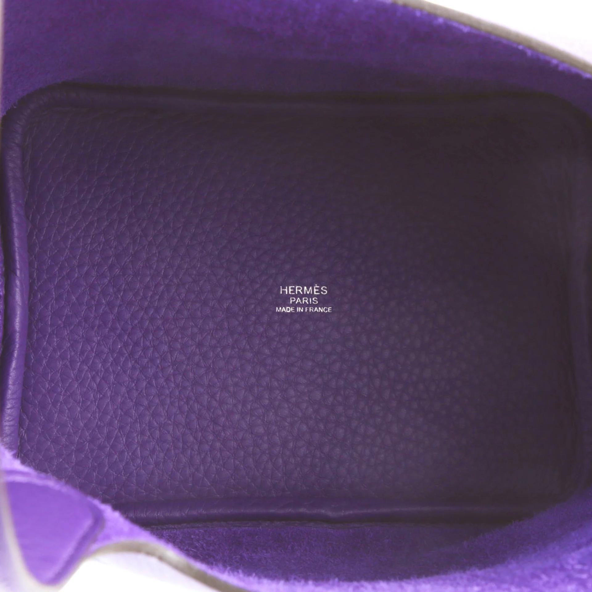 全新 HERMÈS 愛馬仕 Picotin 菜籃子 PM 18 X3 絳紫色 Purple Clemence小牛皮 銀扣 G刻 2026年 - 10