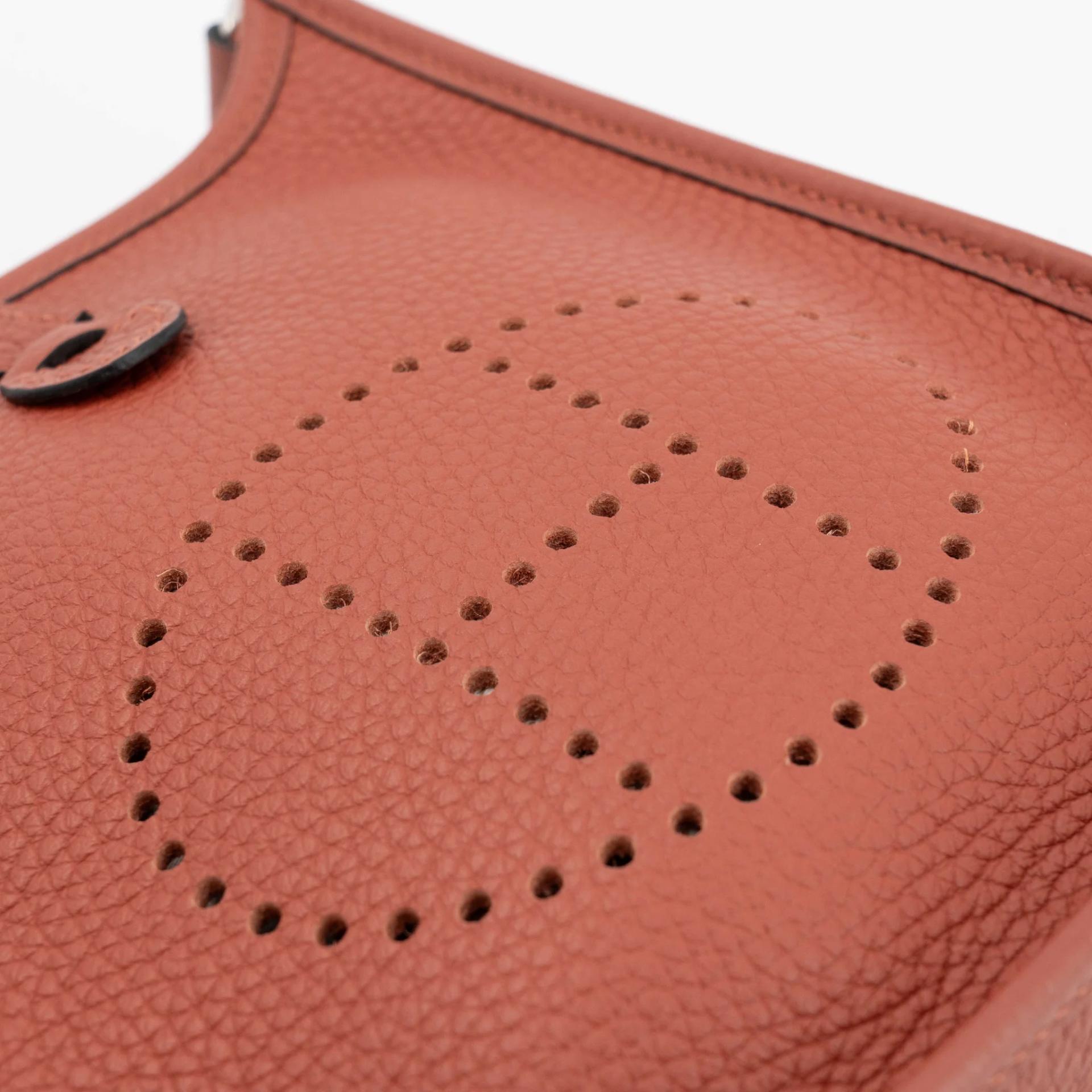 Unused ( Rank NS ) HERMÈS Mini Evelyne 16 Amazone 112cm Cuivre (6C) Clemence Palladium hardware U (2022) - 3