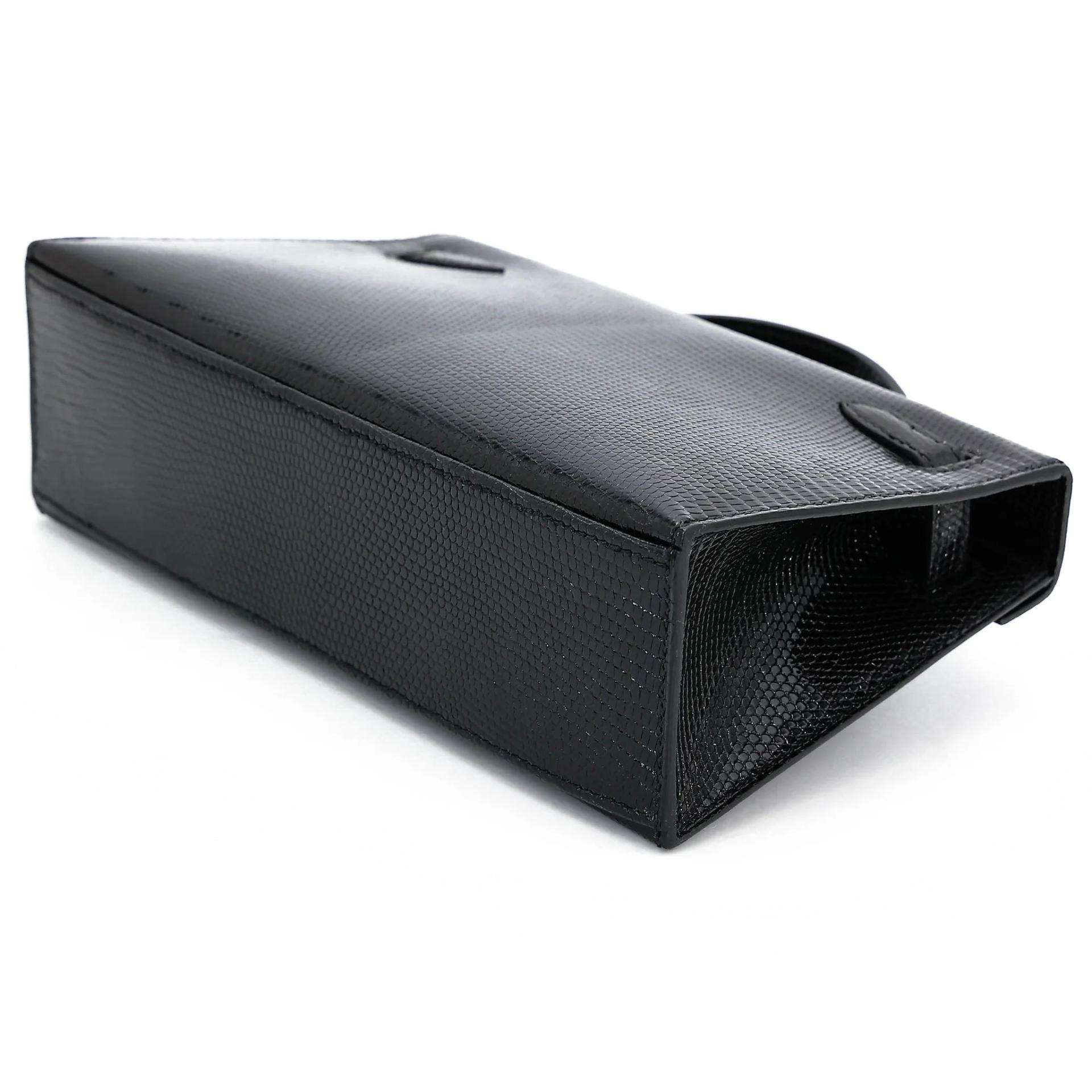 Brand New ( Rank N ) HERMÈS Kelly Pochette Noir (89) Shiny Lizard Palladium hardware K (2025) - 6