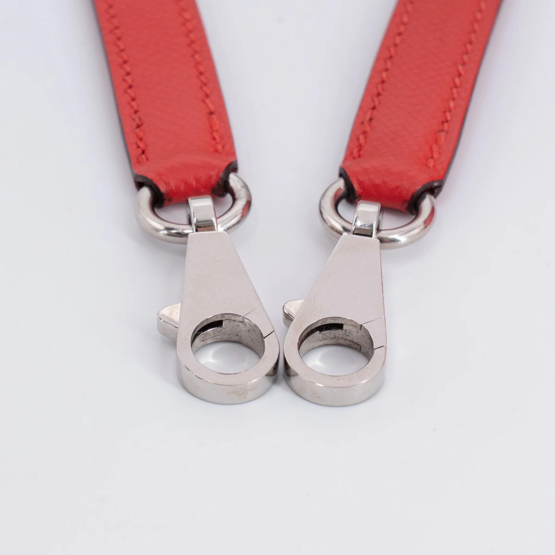 Very Good ( Rank A) HERMÈS Kelly 28 Sellier Rouge de Coeur (S3) Epsom Palladium hardware C (2018) - 29