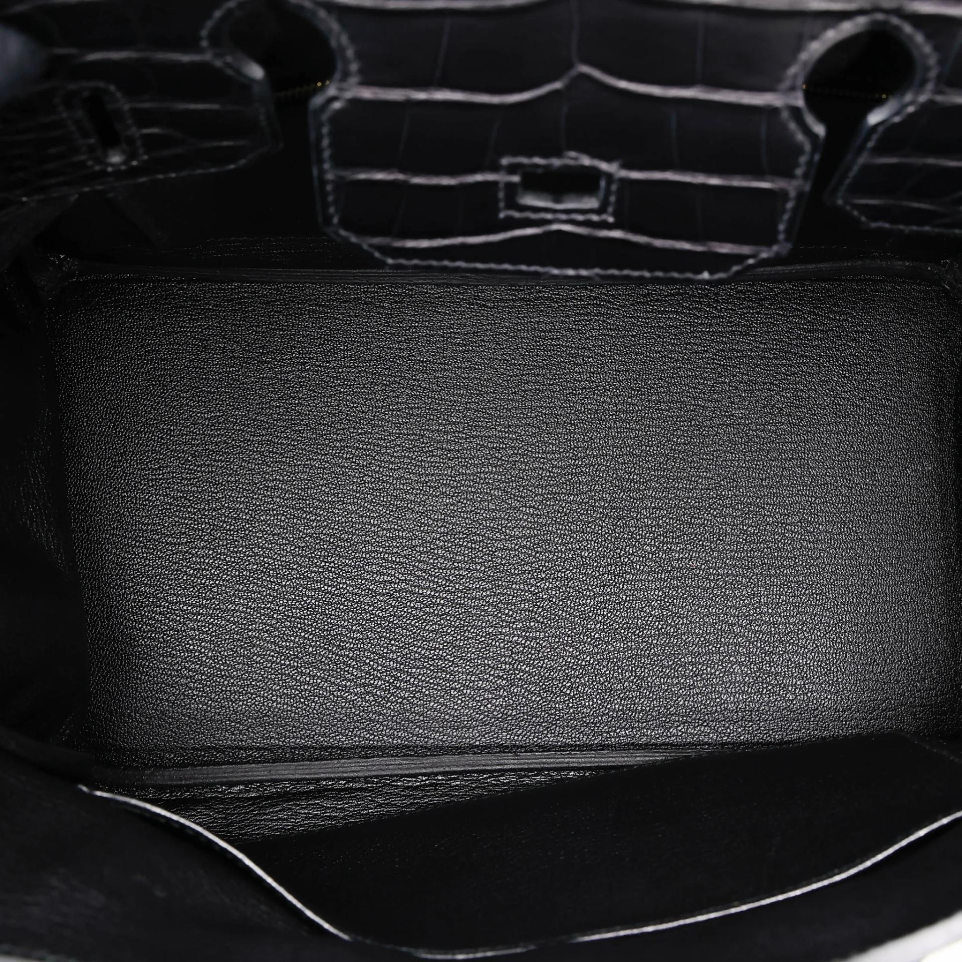 Unused ( Rank NS ) HERMÈS Birkin 30 Touch Noir (89) Togo Matte Alligator Rose Gold hardware Y (2020) - 15