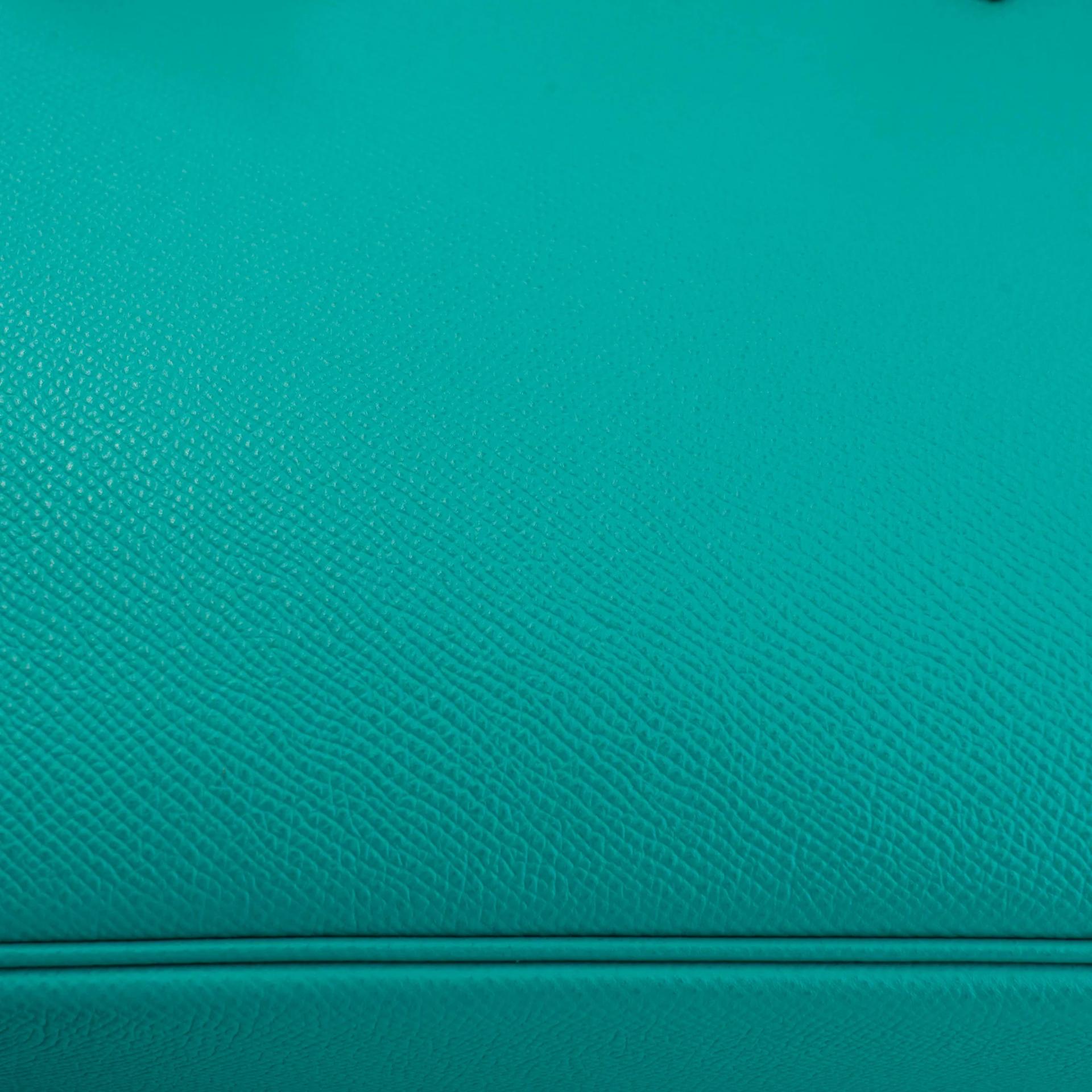 Very Good ( Rank A) HERMÈS Birkin 30 Bleu Paon (7F) Epsom Gold hardware X (2016) - 25