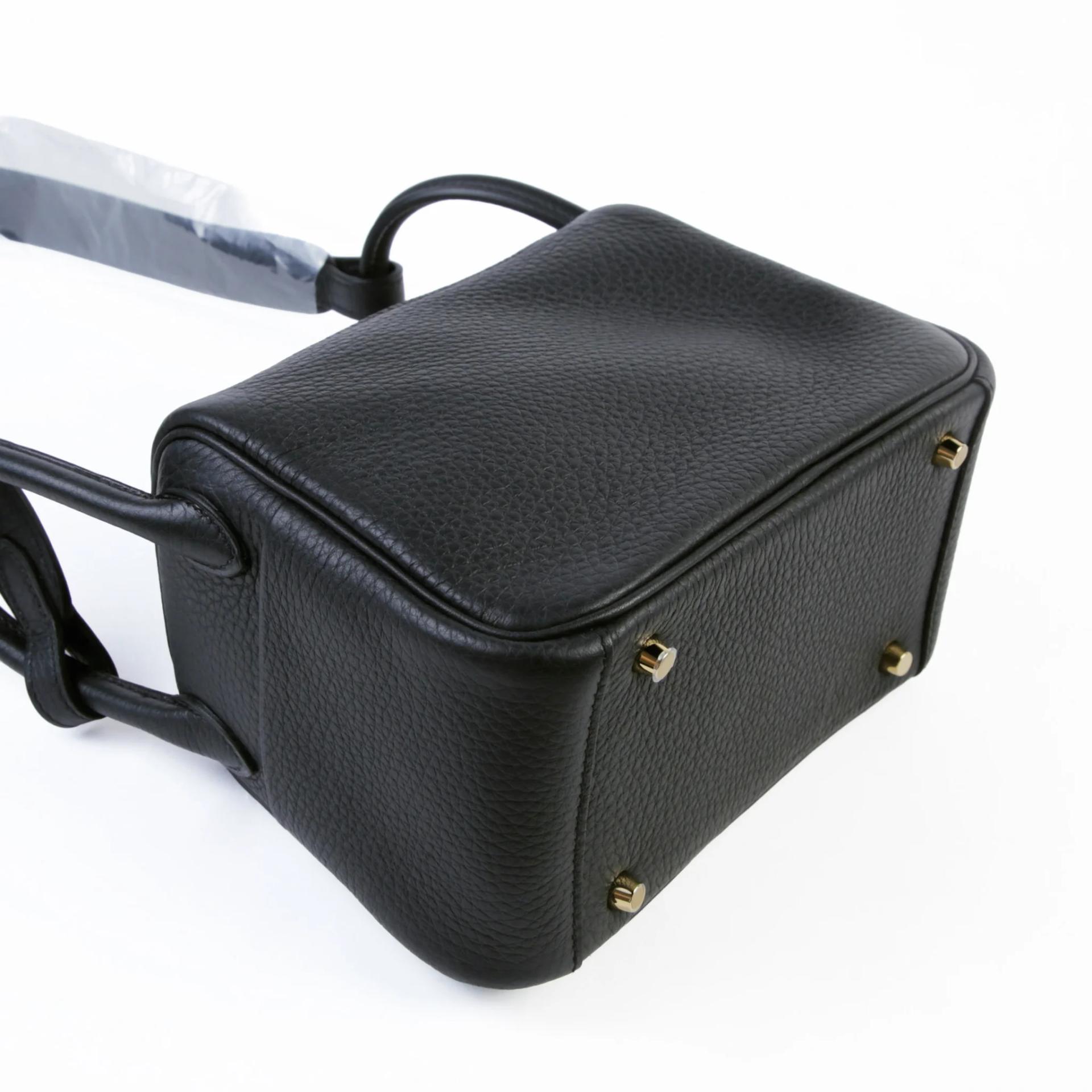 全新 HERMÈS 愛馬仕 Mini Lindy 二代 89 黑色 Noir (Black) Clemence小牛皮 金扣 K刻 2025年 - 7
