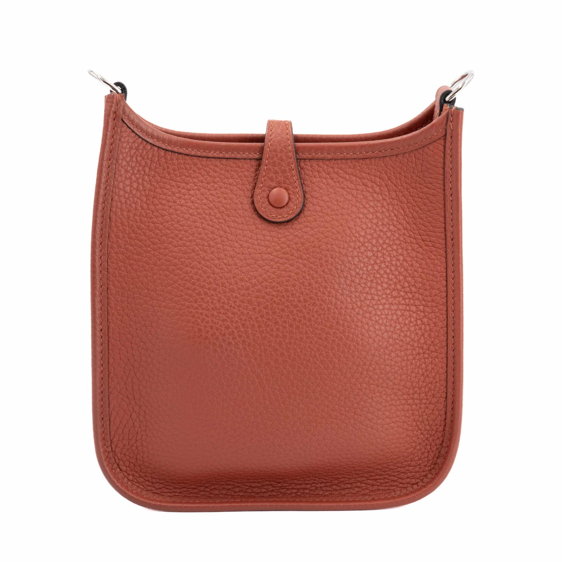 Unused ( Rank NS ) HERMÈS Mini Evelyne 16 Amazone 112cm Cuivre (6C) Clemence Palladium hardware U (2022) - 2