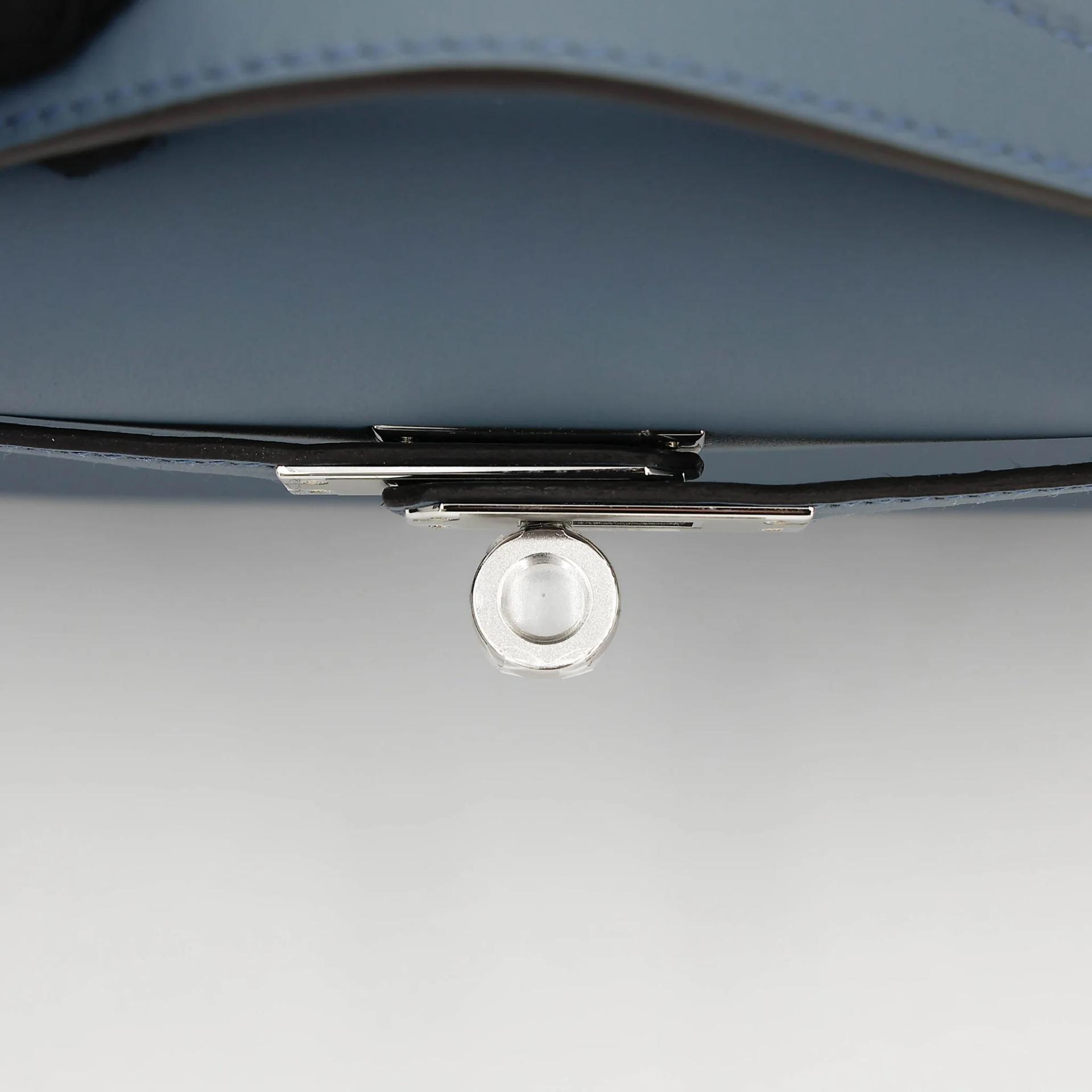 Brand New ( Rank N ) HERMÈS Kelly Pochette Bleu Tempete (N7) Swift Palladium hardware G (2026) - 9