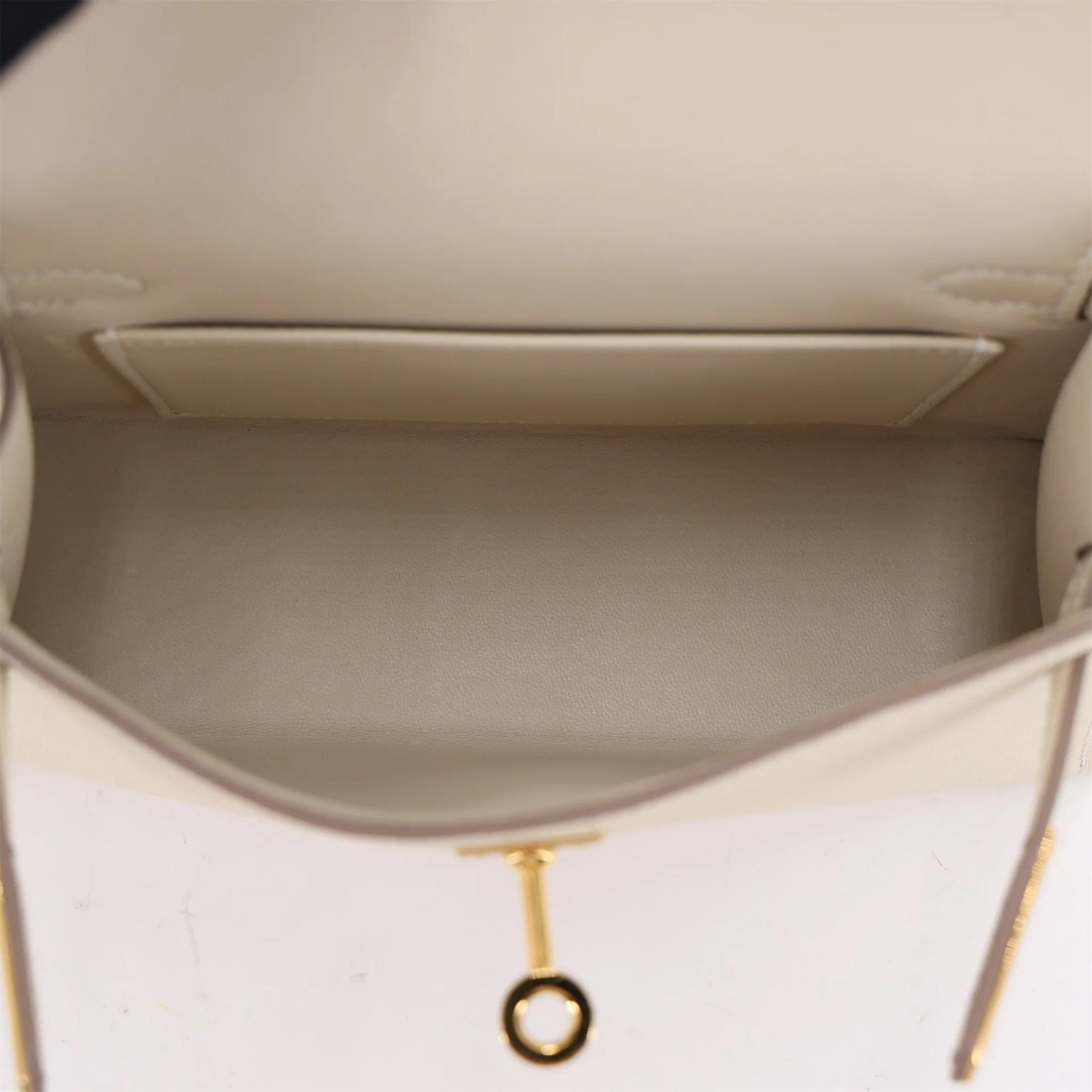 ランク SA HERMÈS エルメス ミニケリー2 クレ (10) エプソン ゴールド金具 U刻印 (2022) - 12