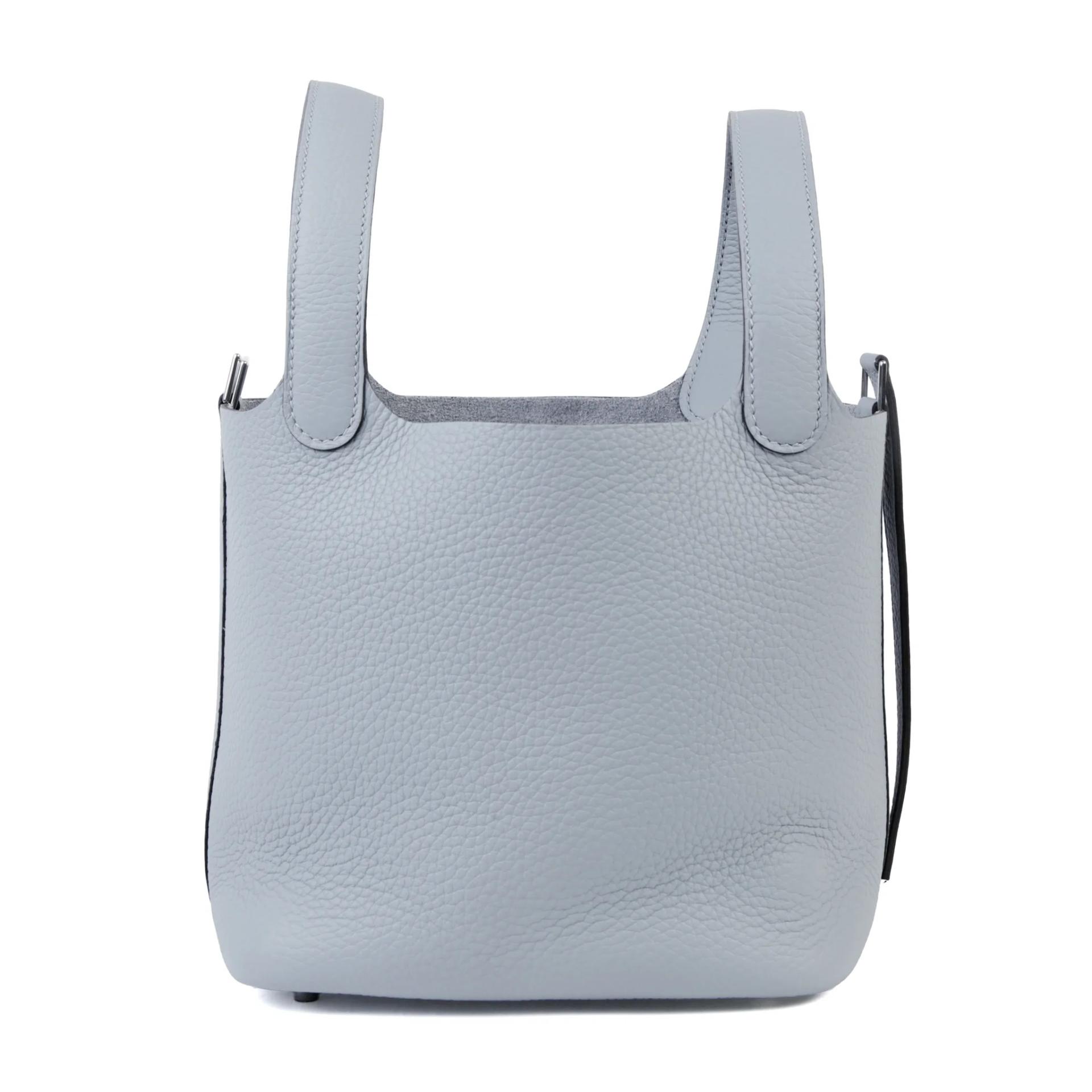 全新 HERMÈS 愛馬仕 Picotin 菜籃子 PM 18 P0 木偶灰 Gris Pantin Clemence小牛皮 銀扣 K刻 2025年 - 5