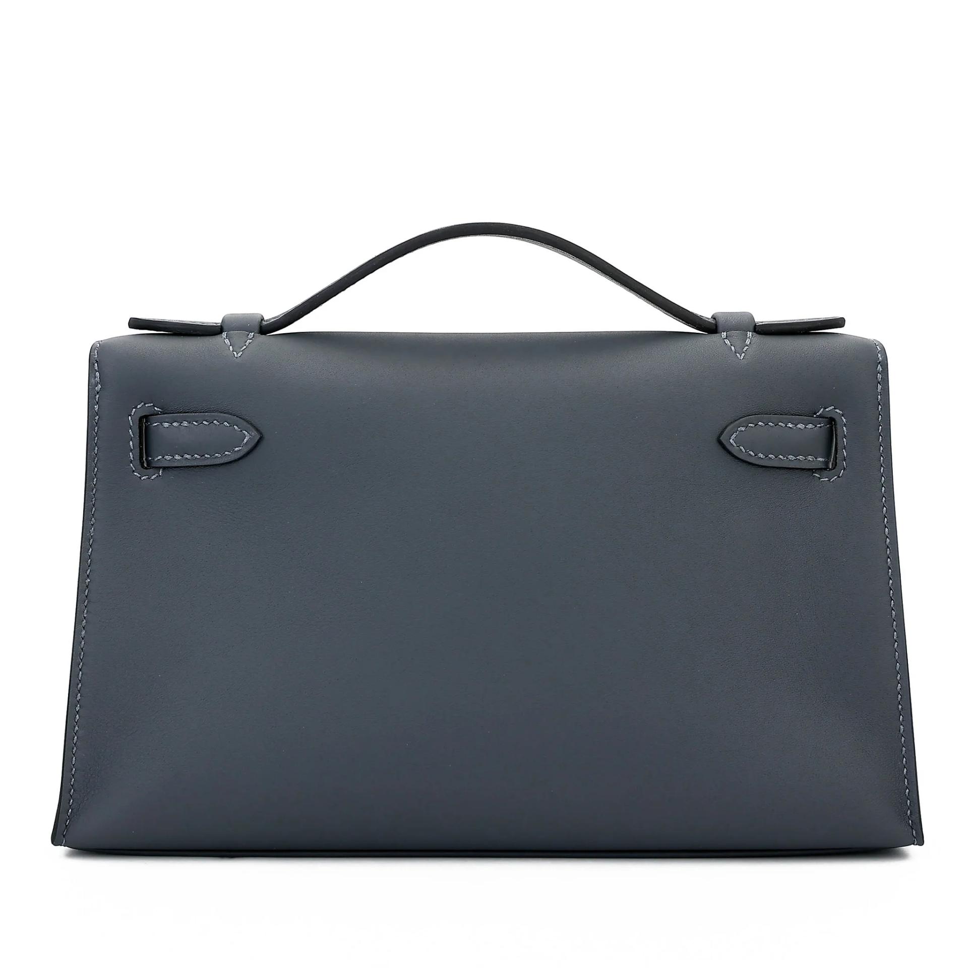 Brand New ( Rank N ) HERMÈS Kelly Pochette Gris misty (H0) Swift Gold hardware G (2026) - 2