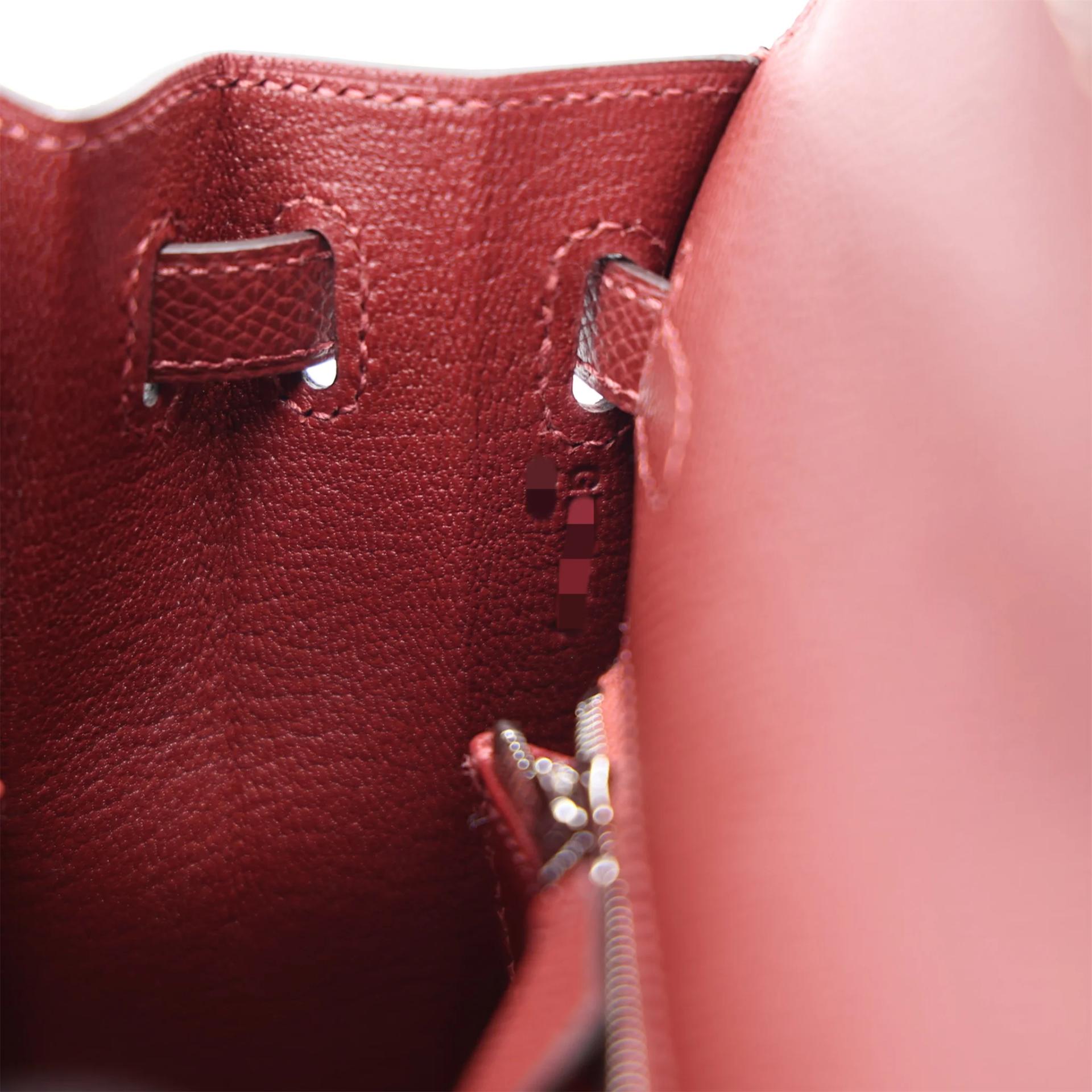 ランク N 新品 HERMÈS エルメス ケリー25 セリエ ベブラン（T3） ゴールド ルージュアッシュ (55) エプソン シルバー金具 G刻印 (2026) - 16