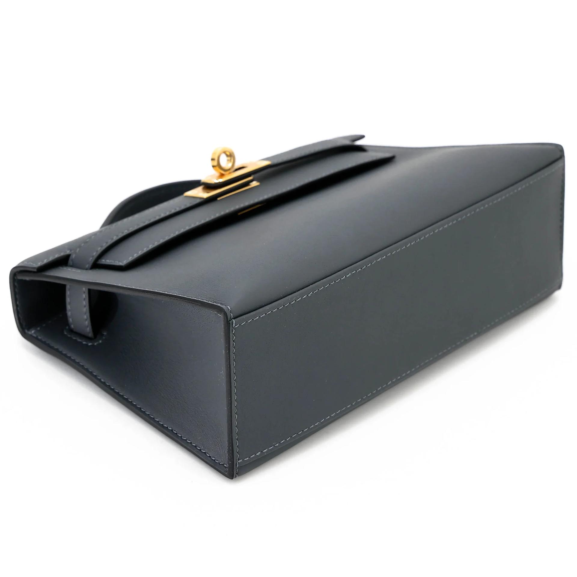 Brand New ( Rank N ) HERMÈS Kelly Pochette Gris misty (H0) Swift Gold hardware G (2026) - 5