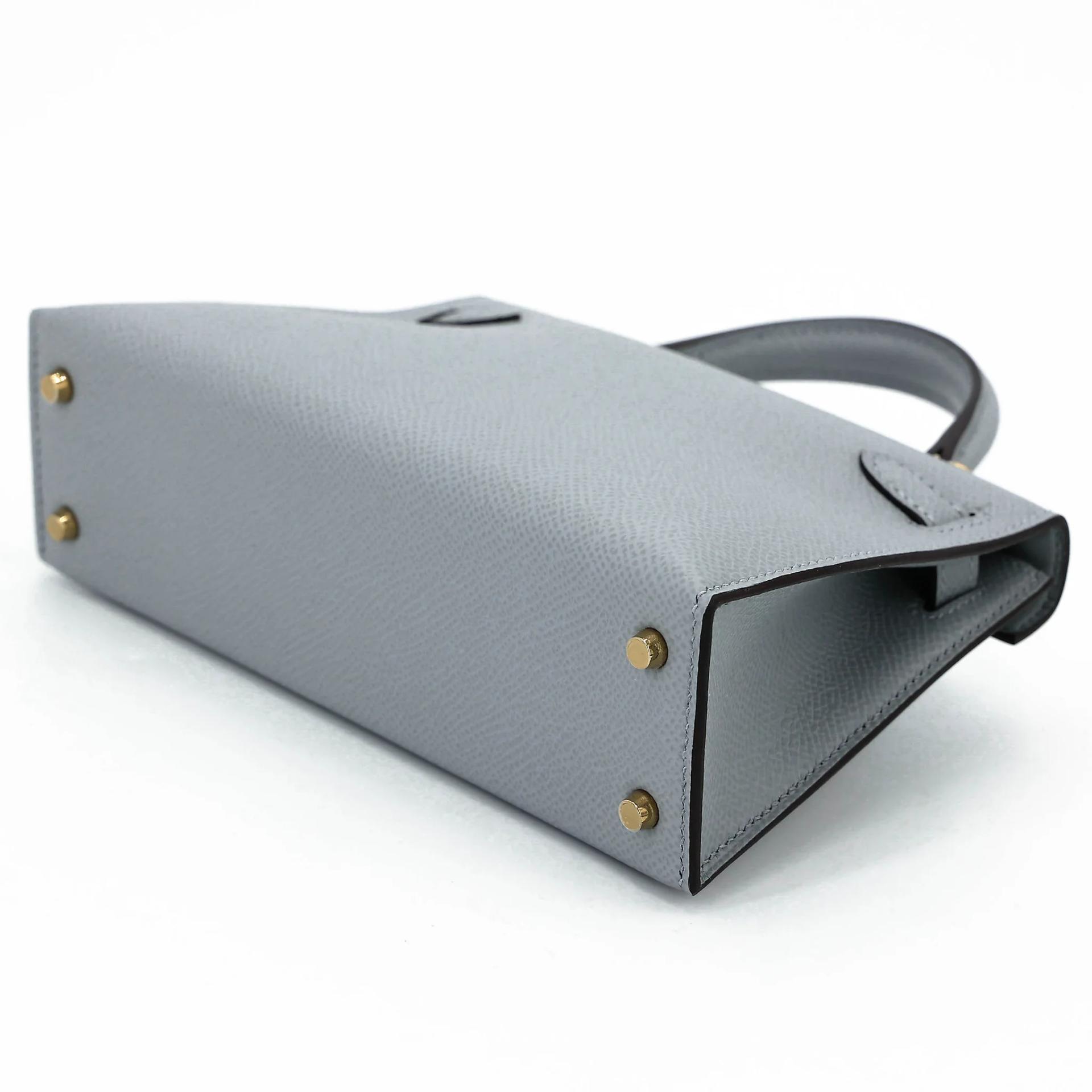 Brand New ( Rank N ) HERMÈS Mini Kelly II Gris Pantin (P0) Epsom Permabrass hardware G (2026) - 6
