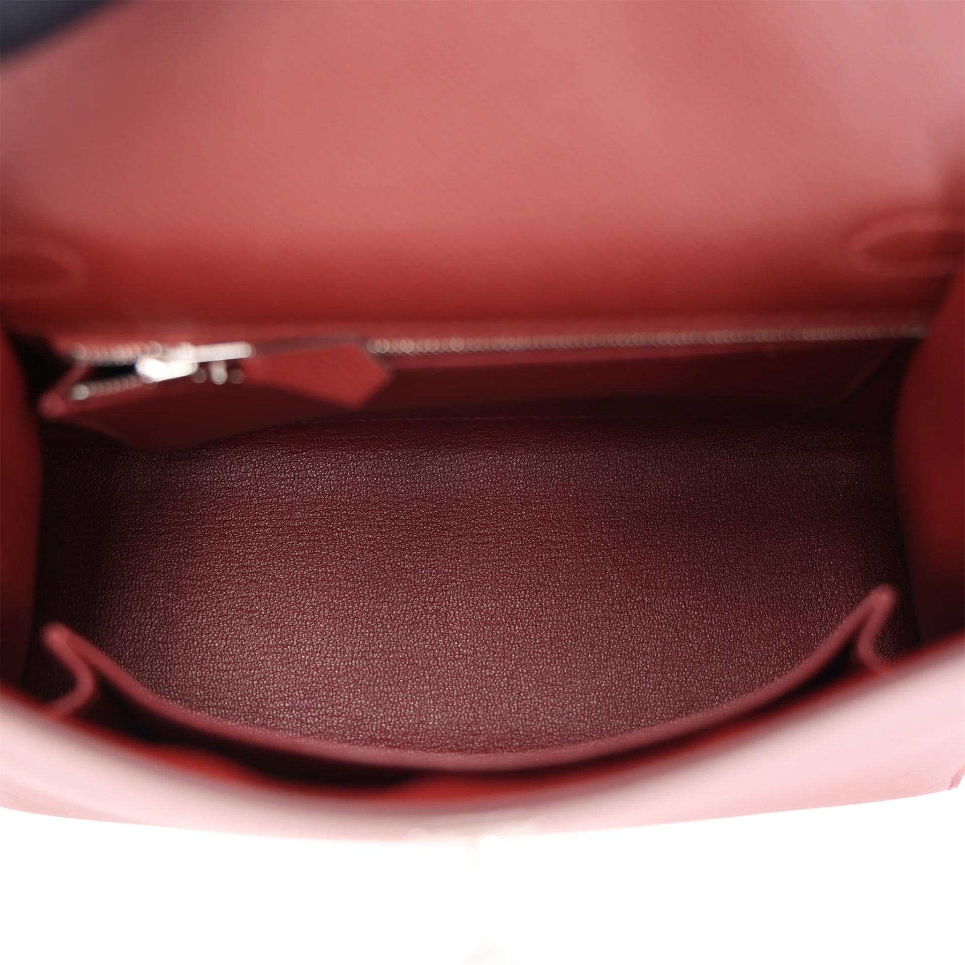 ランク N 新品 HERMÈS エルメス ケリー25 セリエ ベブラン（T3） ゴールド ルージュアッシュ (55) エプソン シルバー金具 G刻印 (2026) - 11